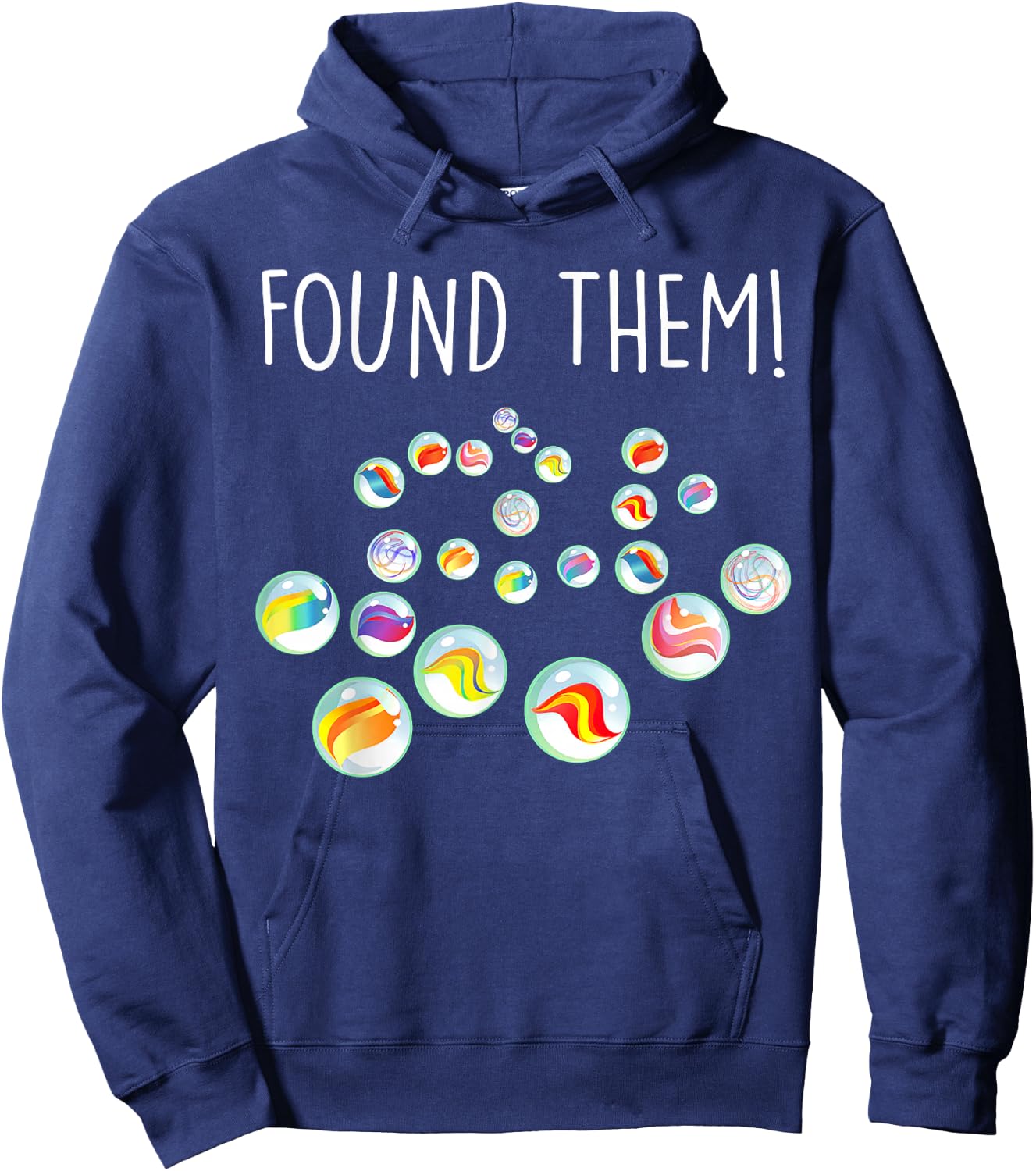 Found Them Marbles Hoodie - Hoodie | Navy