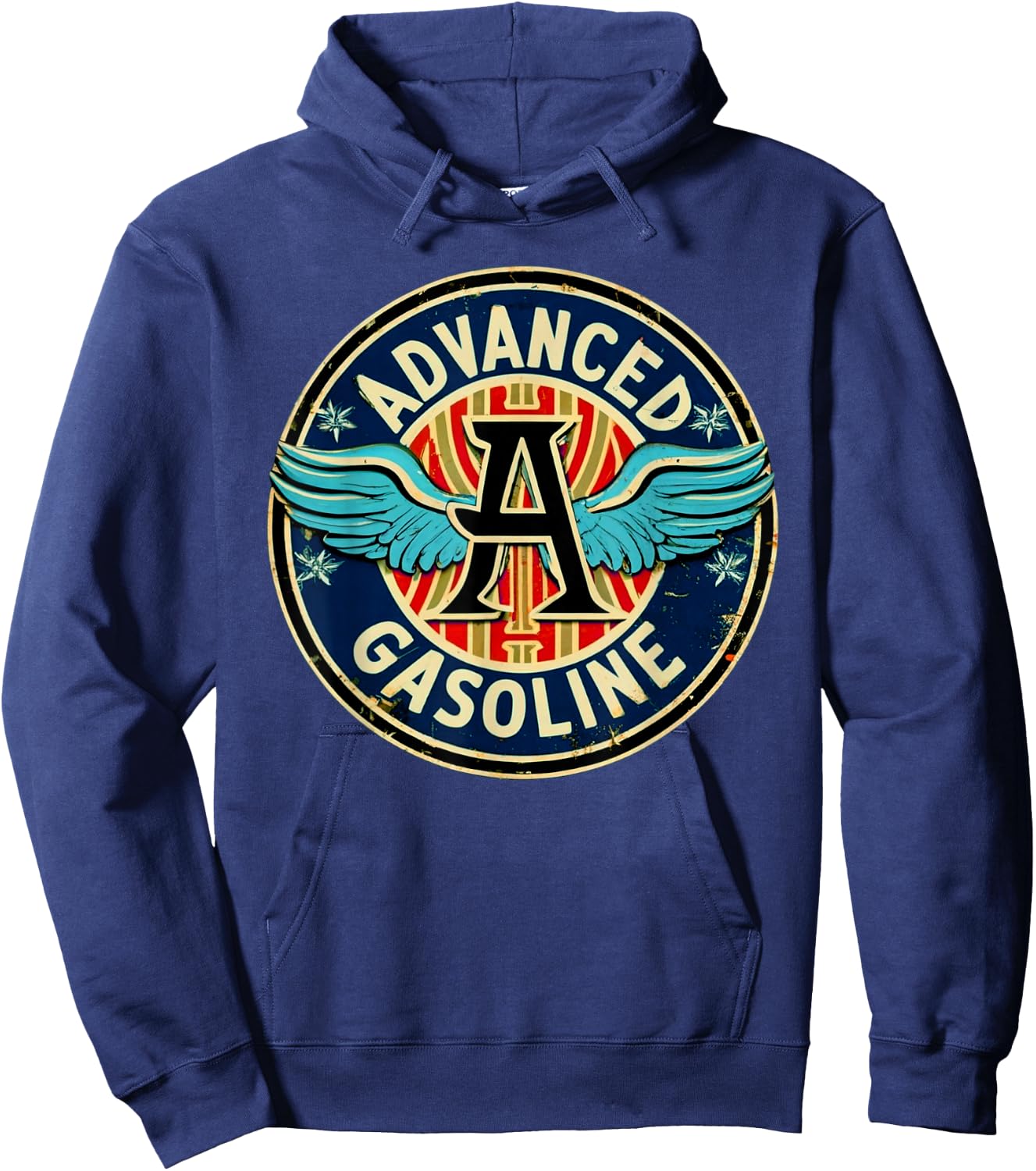 Retro Vintage Gas Station Advanced Gasoline Motor Oil Car Hoodie - Hoodie | Navy