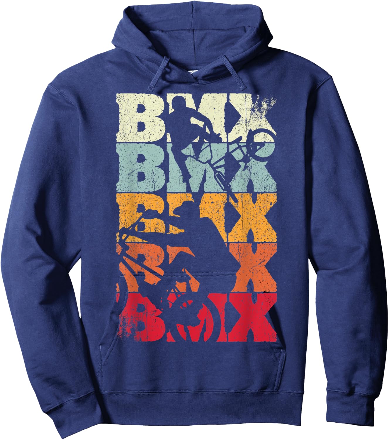 BMX freestyle vintage bike fans boys youth bike BMX Hoodie - Hoodie | Navy