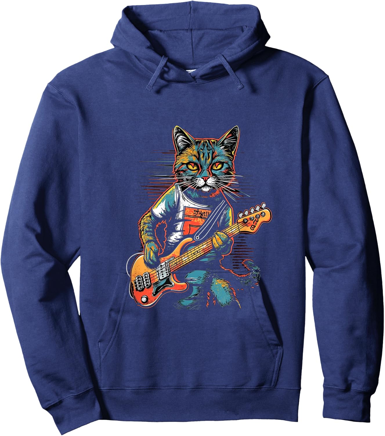 Cat Playing Bass Guitar Bassist Bass Guitarist Cats Lover Women Hoodie - Hoodie | Navy