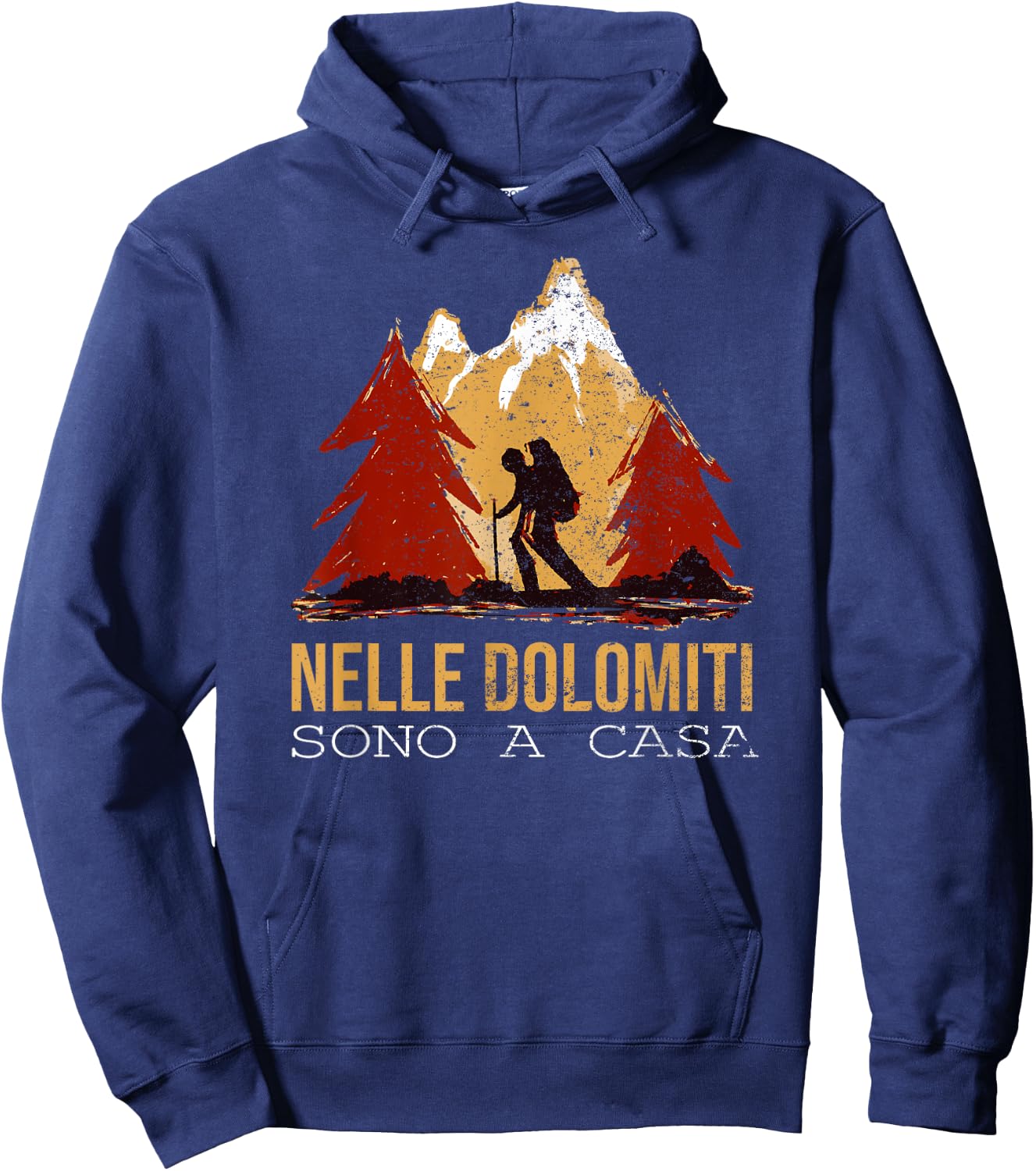 In the Dolomites are at home Excursions Ski mountaineering Dolomites Hoodie - Hoodie | Navy