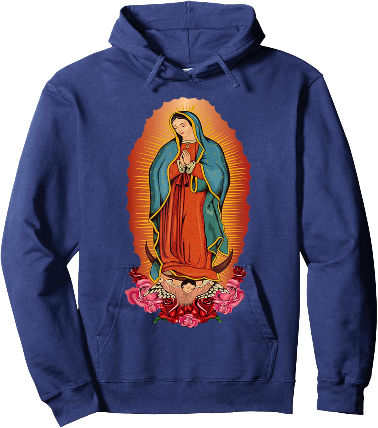 Virgen de Guadalupe Our Lady of Guadalupe Catholic Mary Hoodie - Hoodie | Navy
