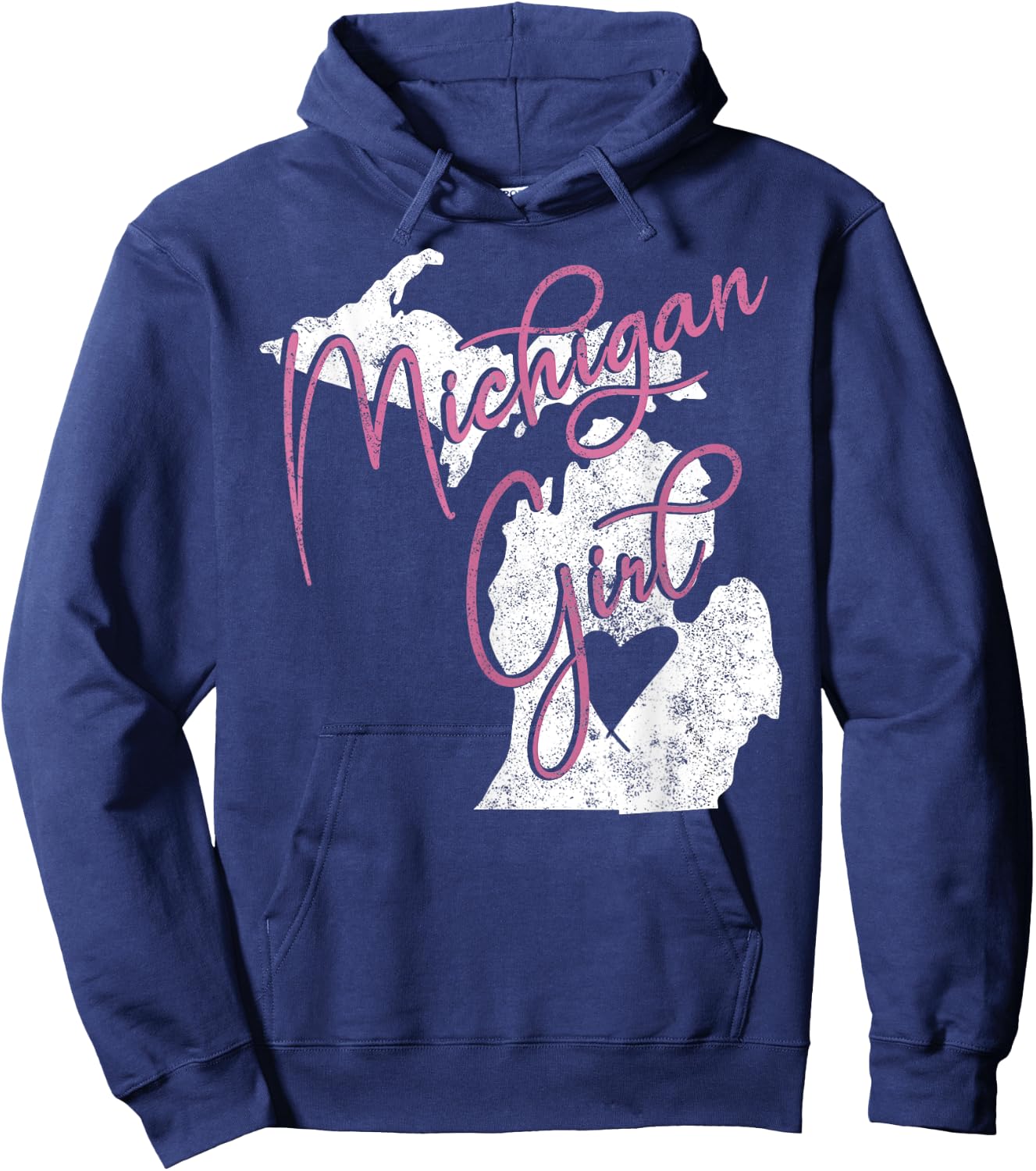 Michiganian Michigan Girl Great Lakes State Proud Yooper Hoodie - Hoodie | Navy