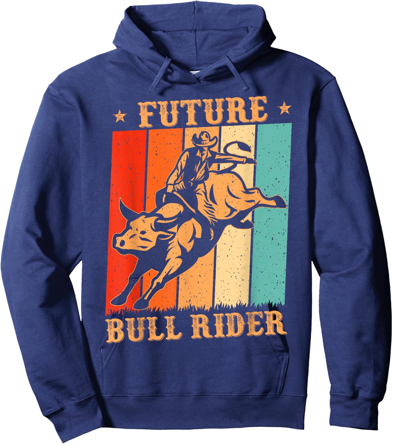 Future Bull Rider Kids Costume Rodeo Cowboy Bull Riding Boys Hoodie - Hoodie | Navy