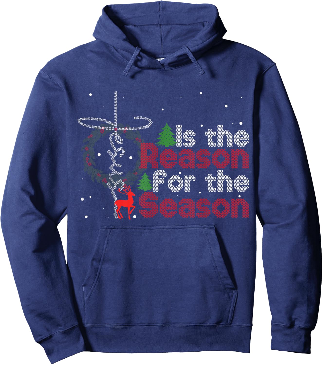Christian Faith Christmas Jesus Is The Reason For The Season Hoodie - Hoodie | Navy