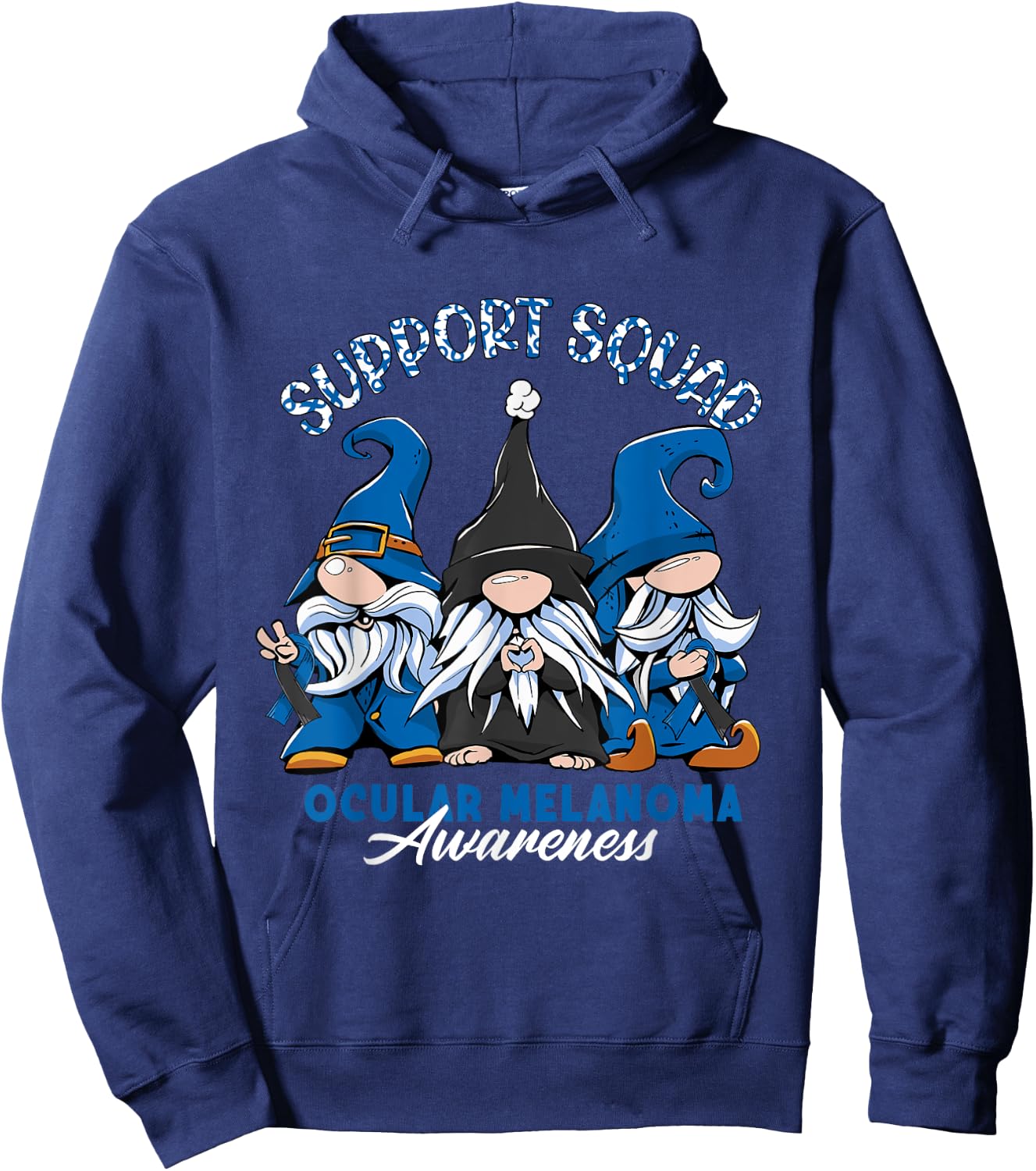 Support Awareness Squad I Eye Cancer & Ocular Melanoma Hoodie - Hoodie | Navy