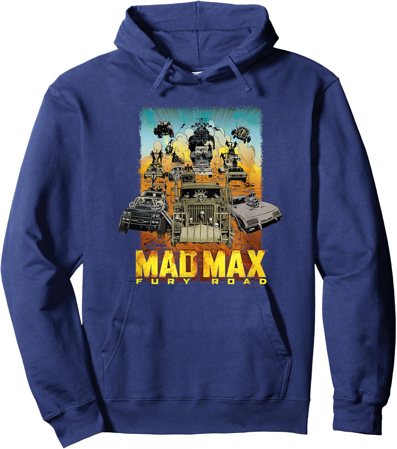 WB100 Mad Max Fury Road Post-Apocalyptic Wasteland Comic Hoodie - Hoodie | Navy