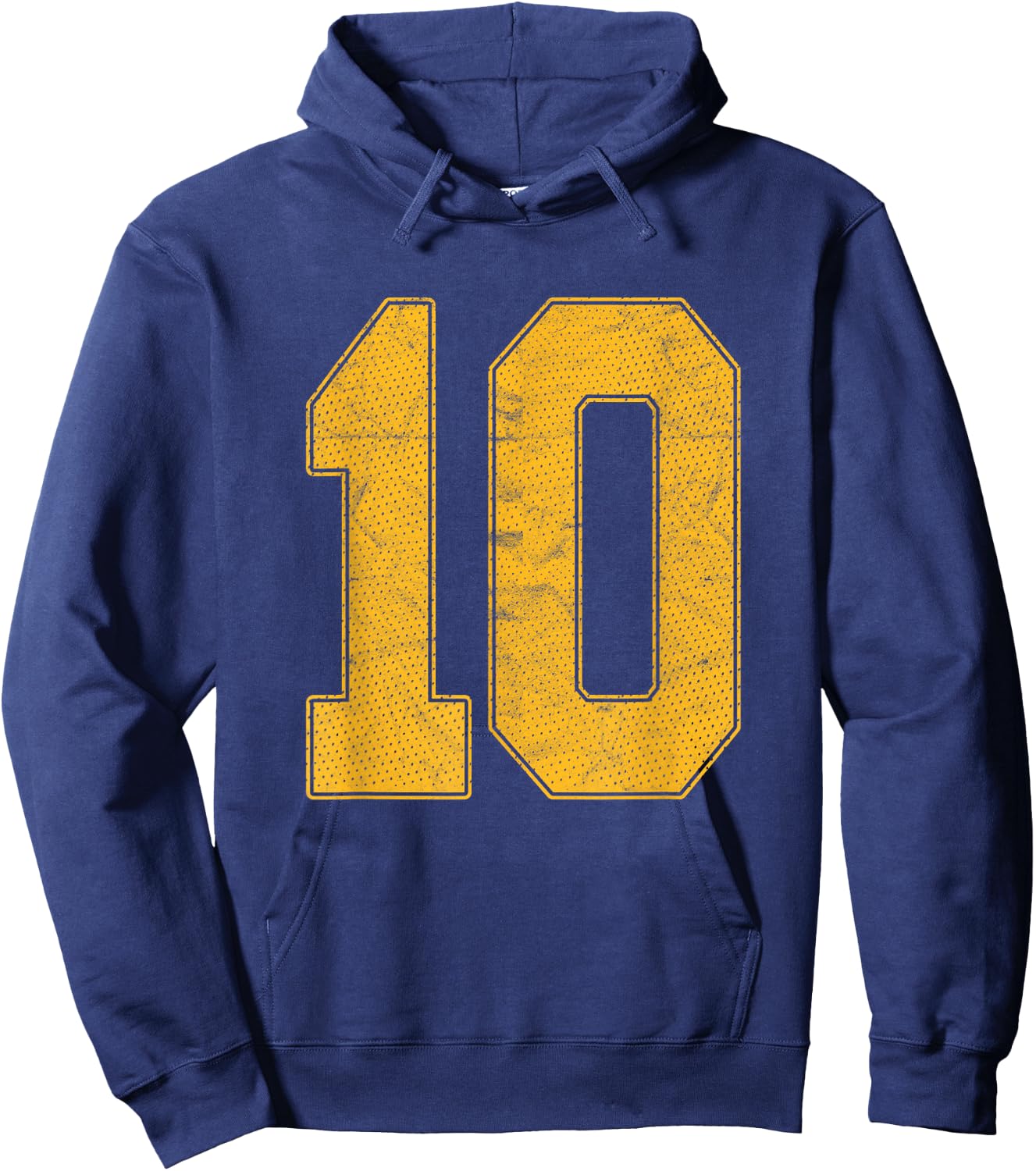 Number 10 Numbered Uniform Sports Team Jersey 10th Birthday Hoodie - Hoodie | Navy