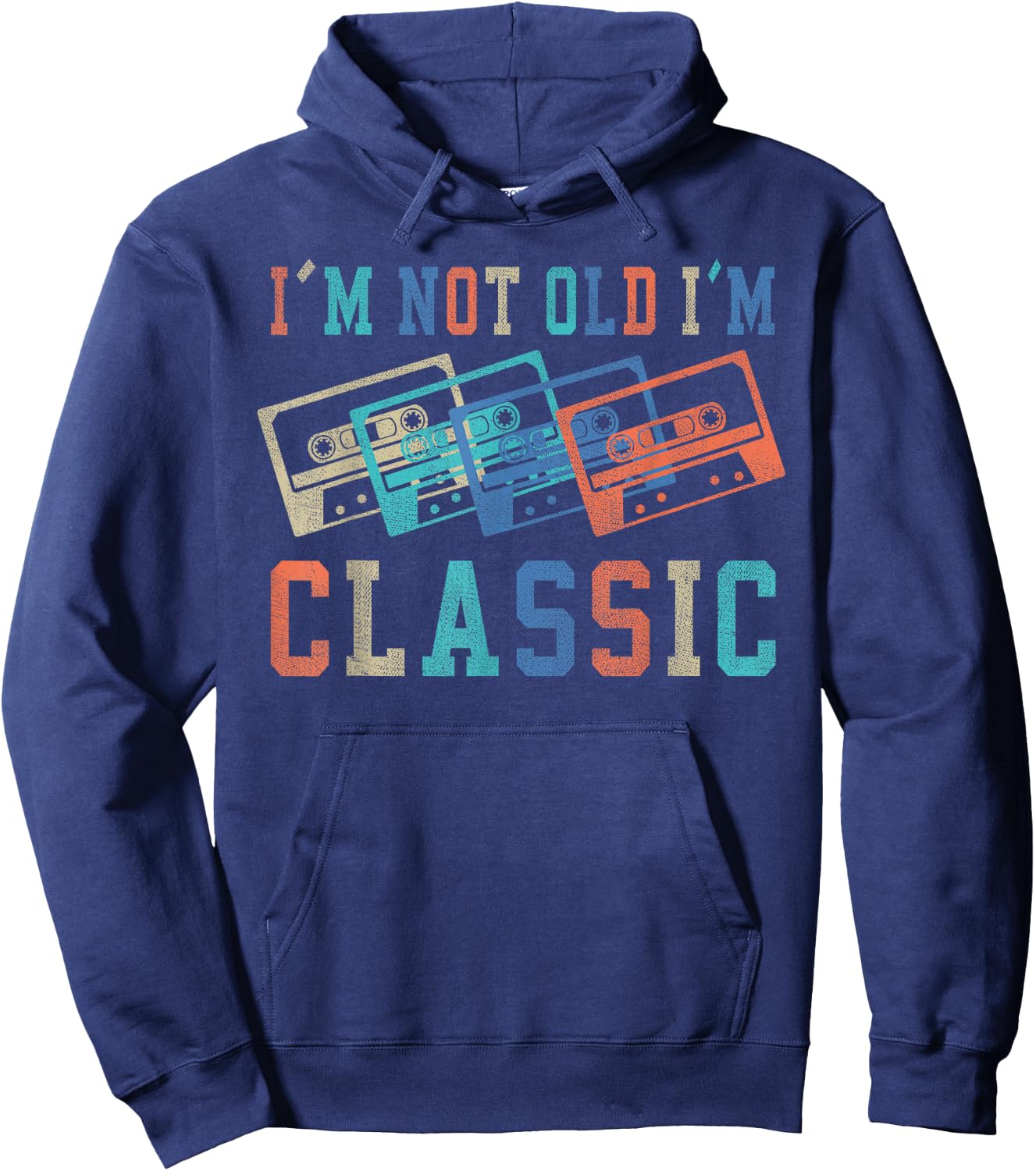 I'm Not Old Im Classic Grandpa Dad Birthday Gifts Rock Music Hoodie - Hoodie | Navy