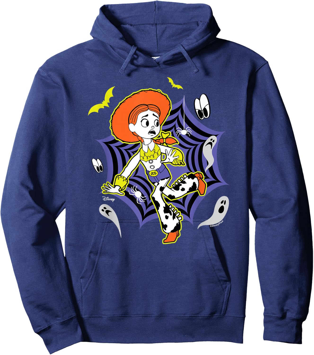 Toy Story - Jessie Halloween Spider Web with Bats and Ghosts Hoodie - Hoodie | Navy