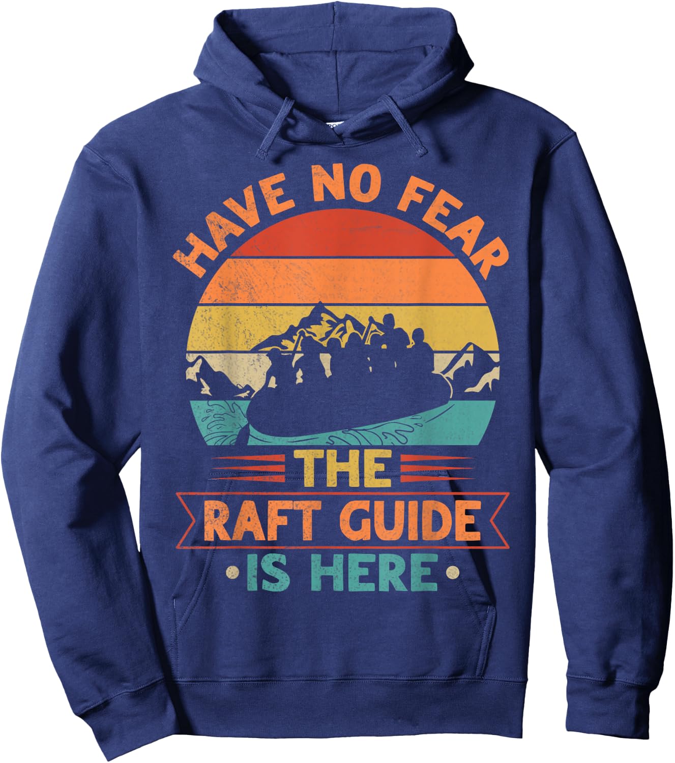 Whitewater Rafting Design for a Whitewater Raft Guide Hoodie - Hoodie | Navy