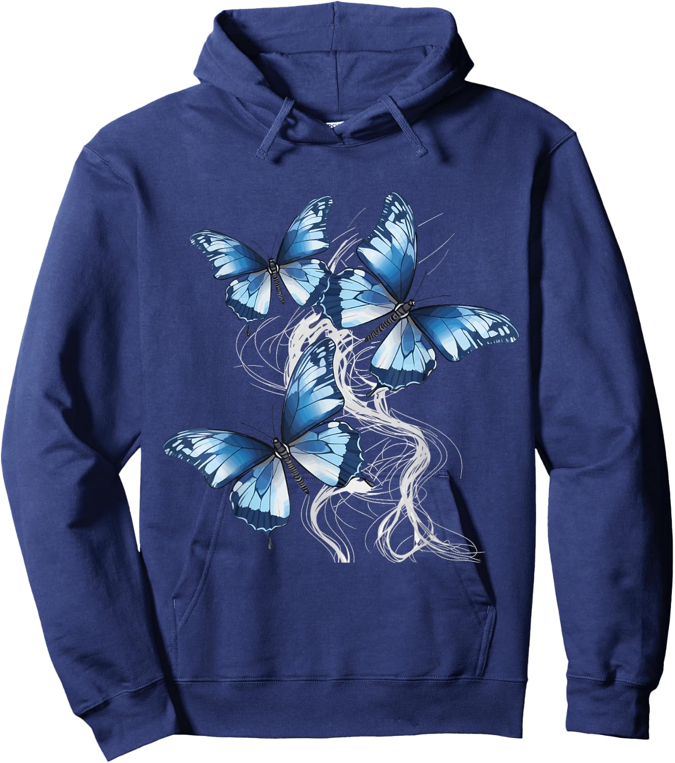 Cute blue Butterflies design butterflies and butterfly Hoodie - Hoodie | Navy