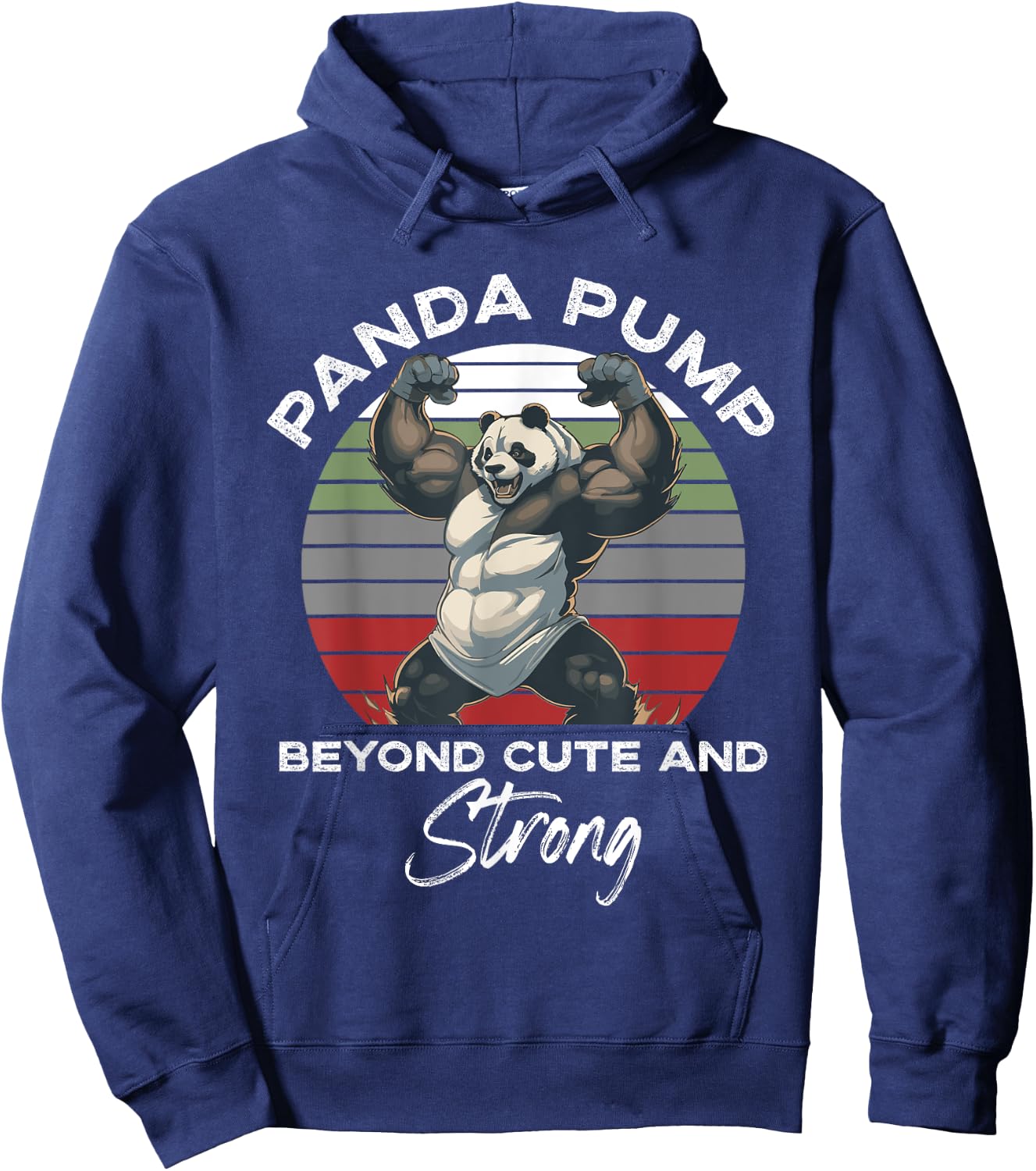 Panda Pump Beyond Cute And Strong Funny Panda Working Out Hoodie - Hoodie | Navy
