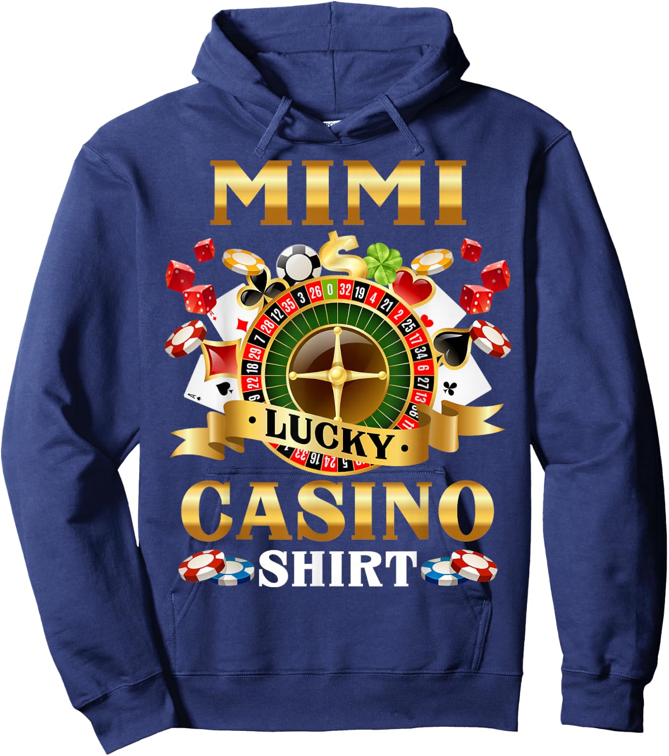 Casino Mimi Funny Lucky Casino Game Player Family Matching Hoodie - Hoodie | Navy