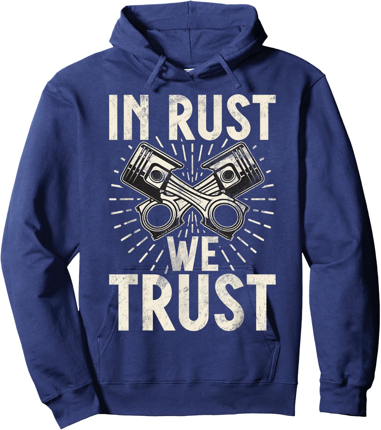In Rust we Trust Hot Rod Hoodie - Hoodie | Navy
