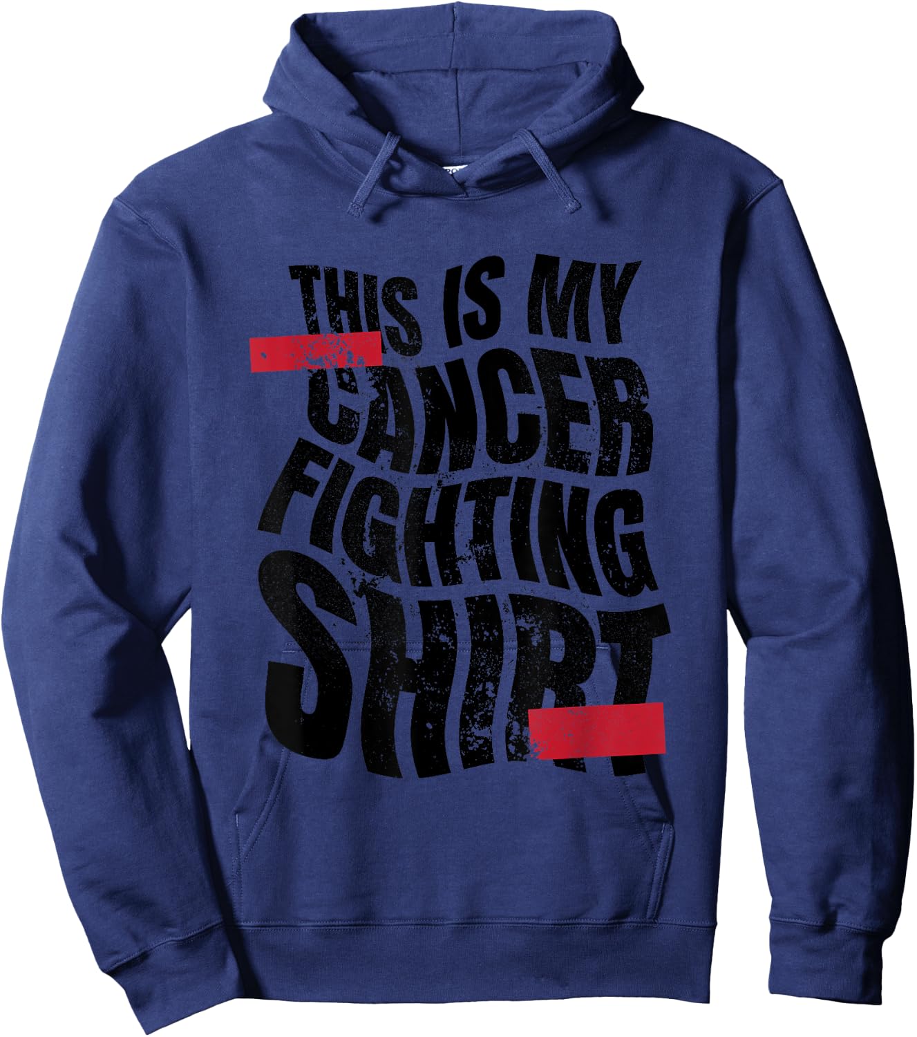 This Is My Cancer Fighting Shirt, Cancer Chemo Awareness Hoodie - Hoodie | Navy