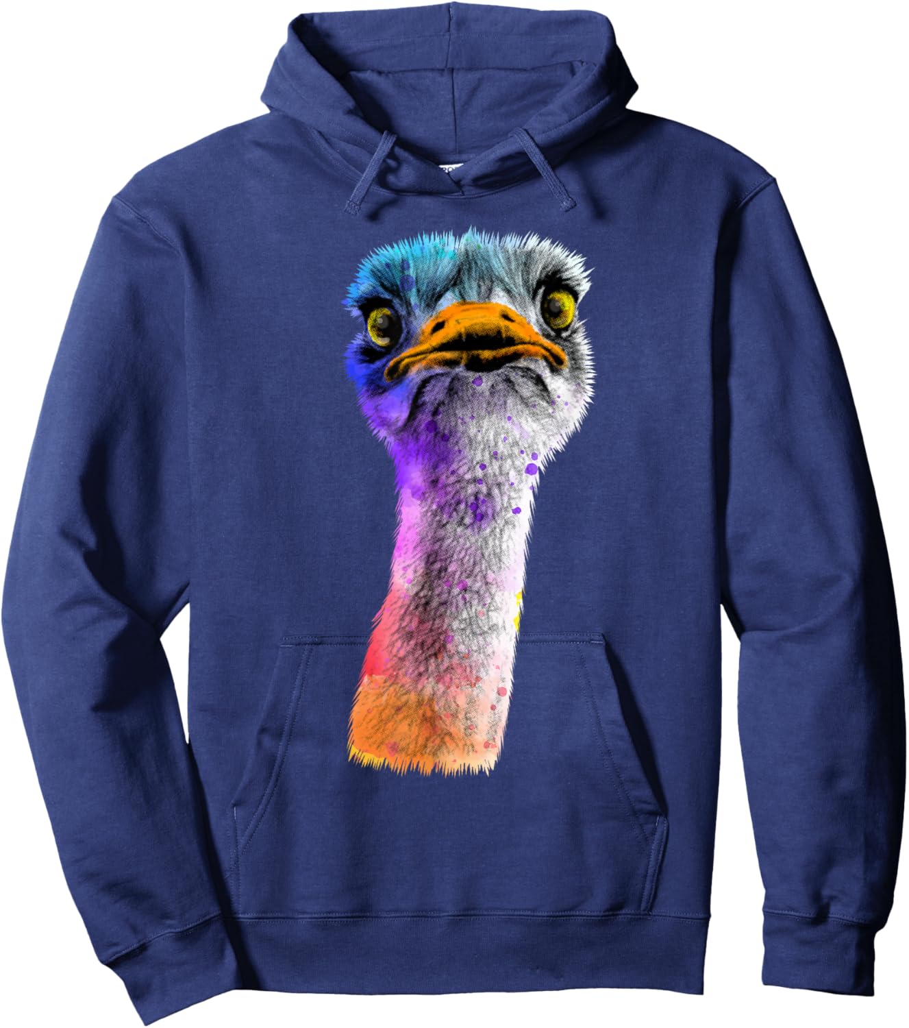 Funny Ostrich Face Design Men Women Boys Girls Ostrich Lover Hoodie - Hoodie | Navy