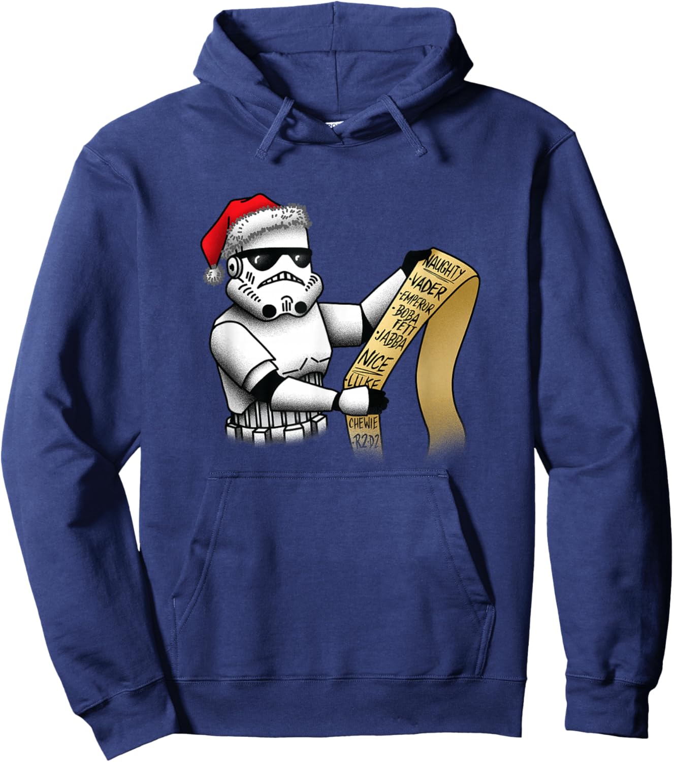 Star Wars Christmas Stormtrooper Naughty & Nice List Hoodie - Hoodie | Navy