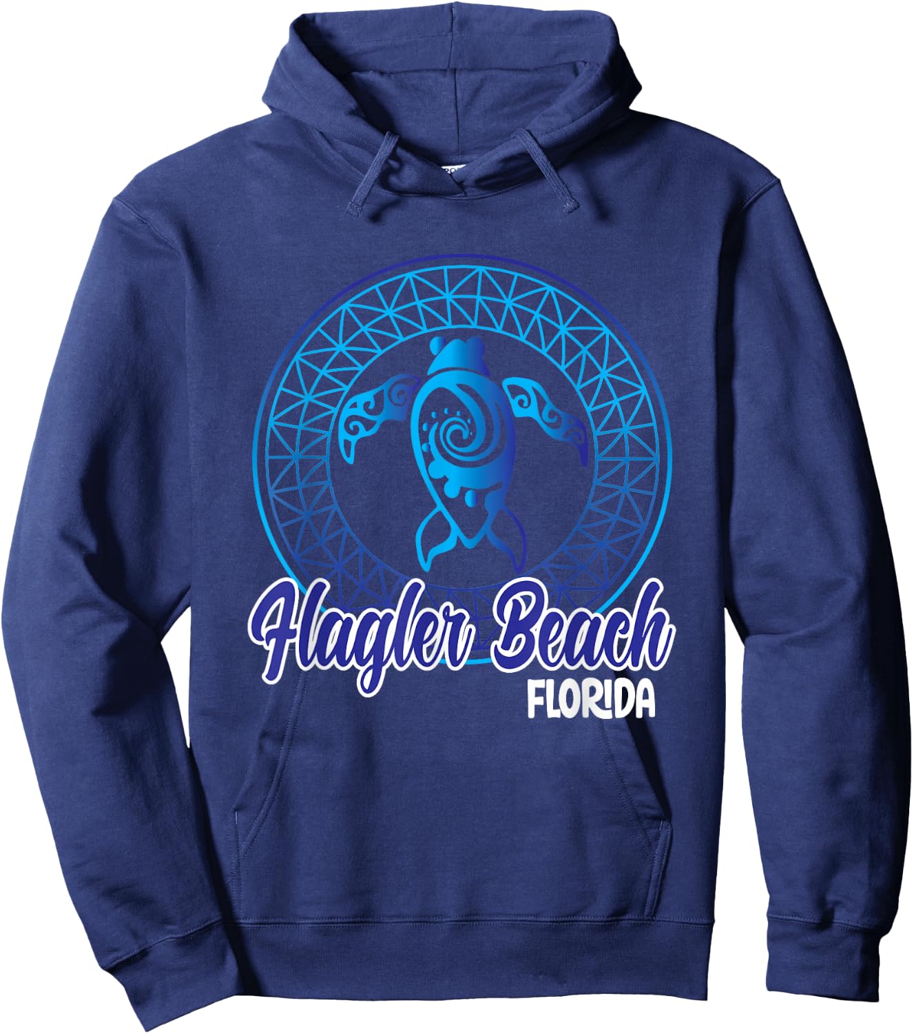 Flagler Beach Florida Souvenirs Save Sea Turtles Tribal Hoodie - Hoodie | Navy