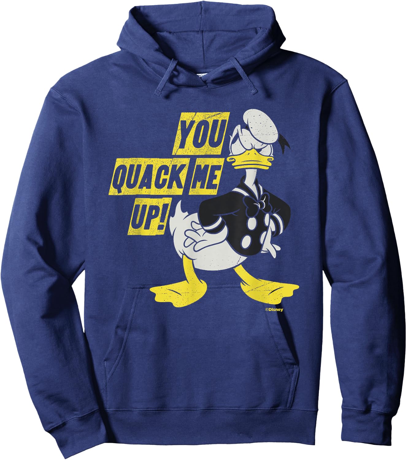 Disney Donald Duck You Quack Me Up Vintage Classics Hoodie - Hoodie | Navy