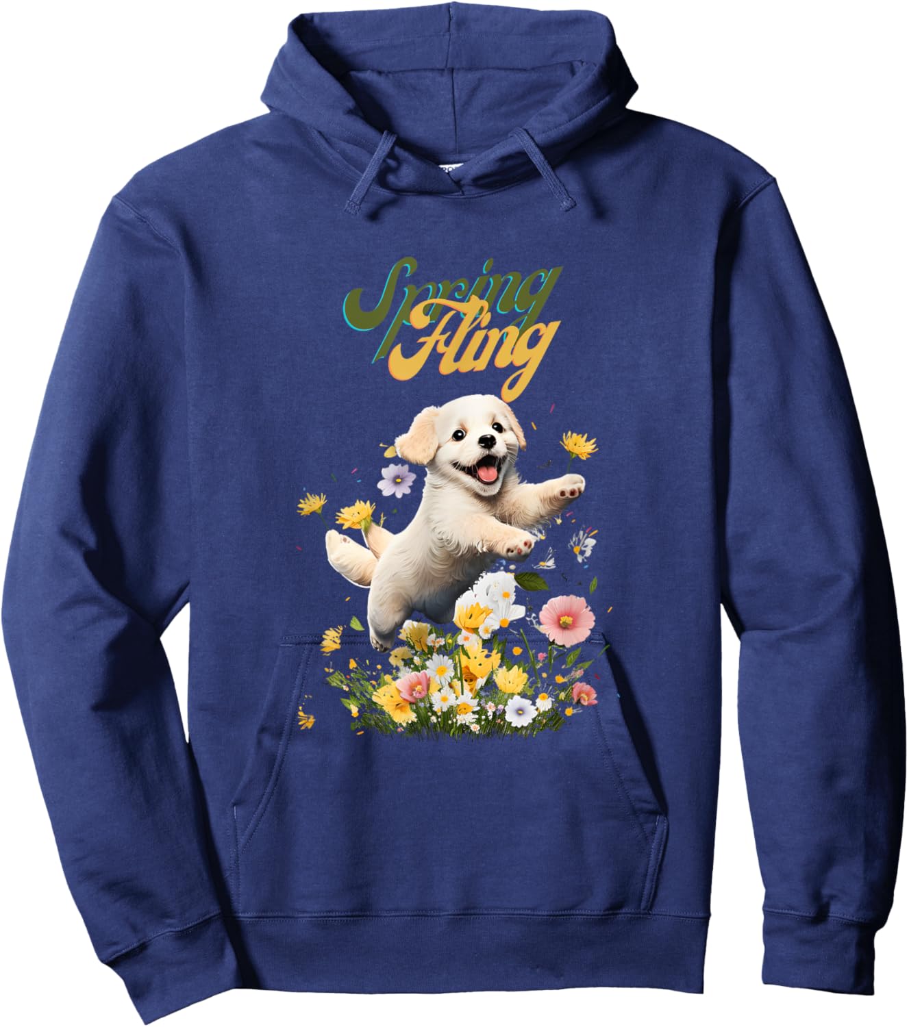 Playful Puppy Spring Fling Hoodie - Hoodie | Navy