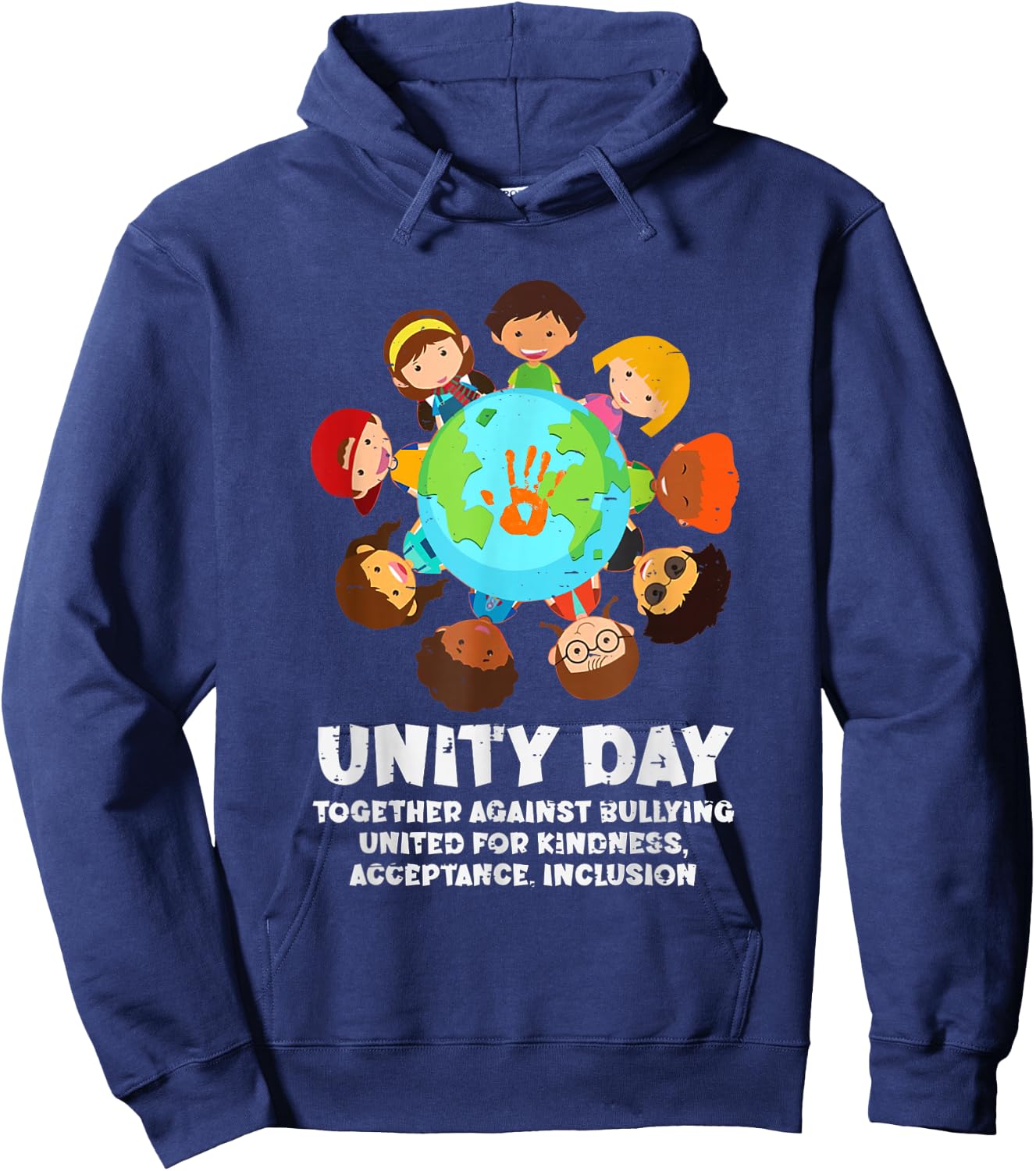 Together Against Bullying Orange Anti Bullying Unity Day Kid Hoodie - Hoodie | Navy