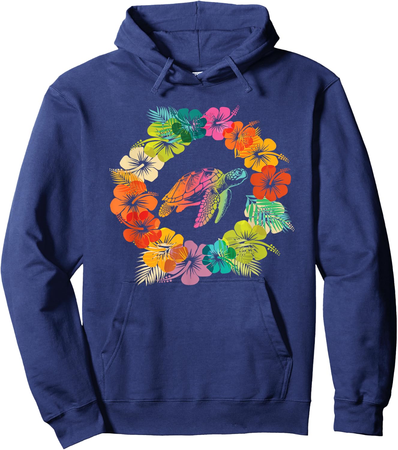 Hawaiian Sea Turtle Lover Ocean Hawaii Sea Animal Tropical Hoodie - Hoodie | Navy