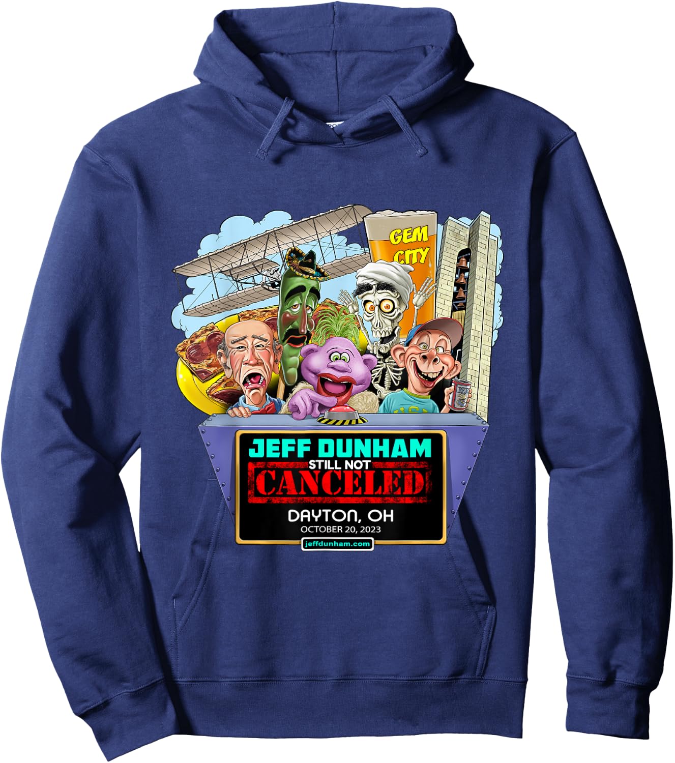 Jeff Dunham Dayton, OH (2023) Hoodie - Hoodie | Navy