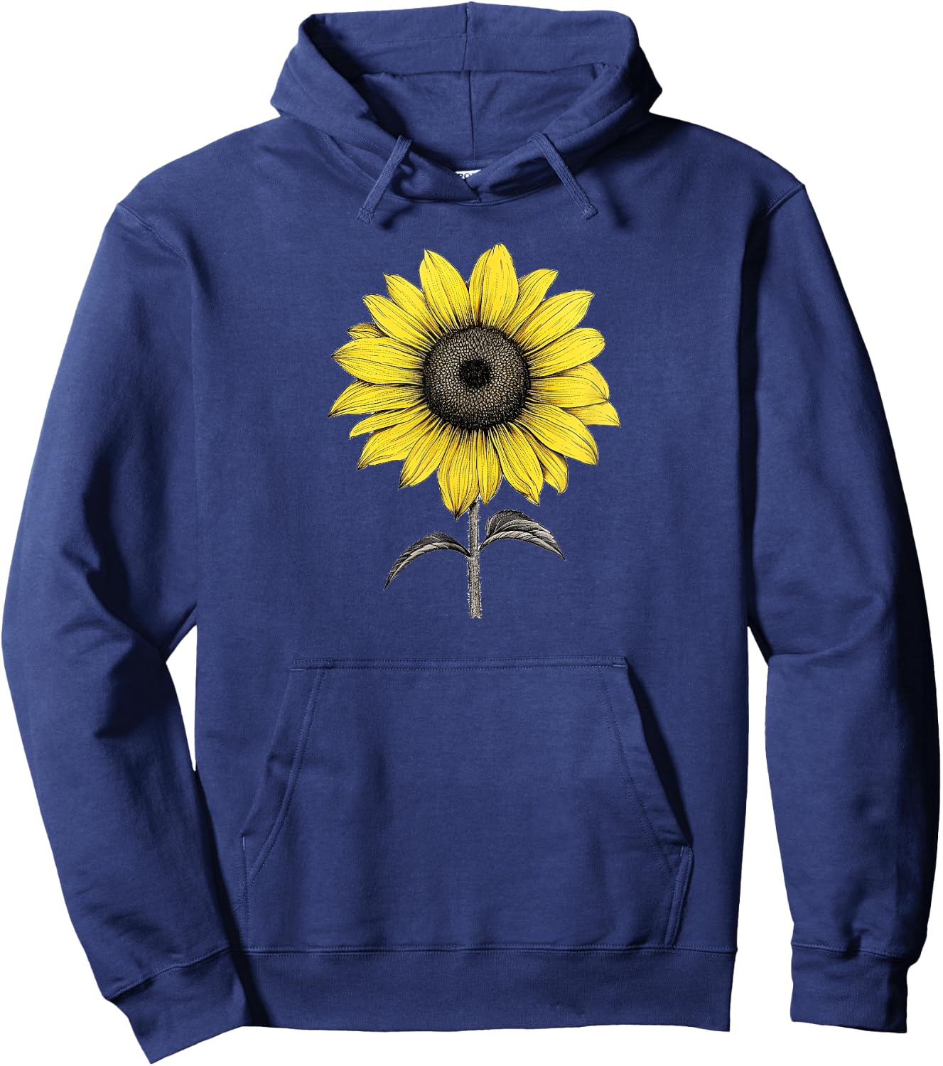 Sunflower, Minimal, Color, Love, Funny, Flower, Fashion Hoodie - Hoodie | Navy