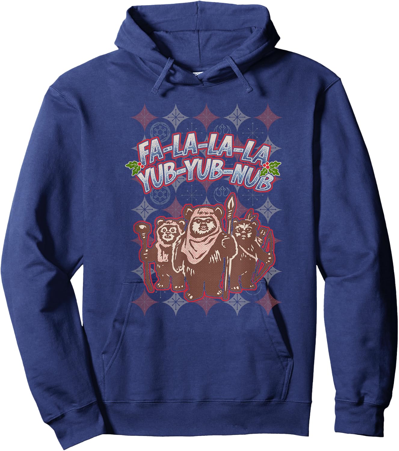 Star Wars Christmas Ewoks Fa La La Holiday Sweater Hoodie - Hoodie | Navy