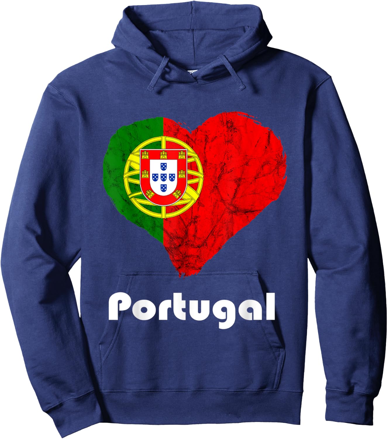 Portugal Flag Heart Portuguese Roots Portugal Portugal Hoodie - Hoodie | Navy