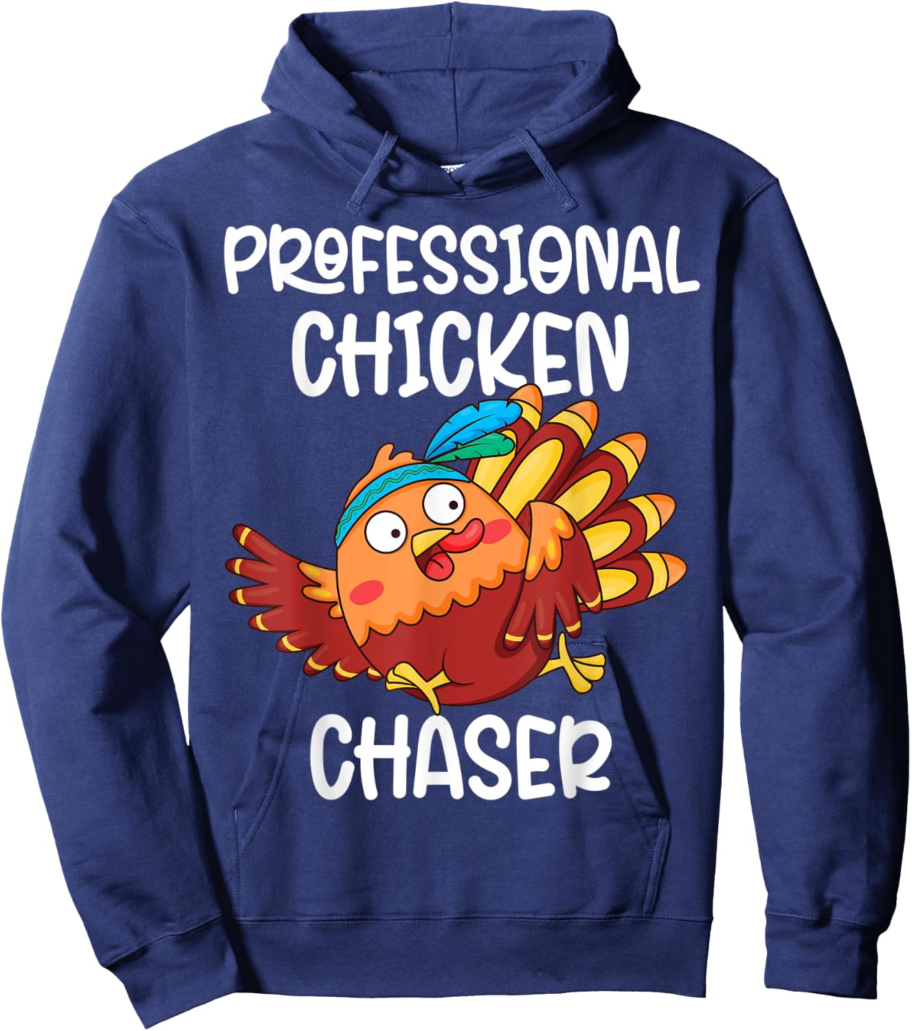 Professional Chicken Chaser Funny Farm Farmer Kids Running Hoodie - Hoodie | Navy