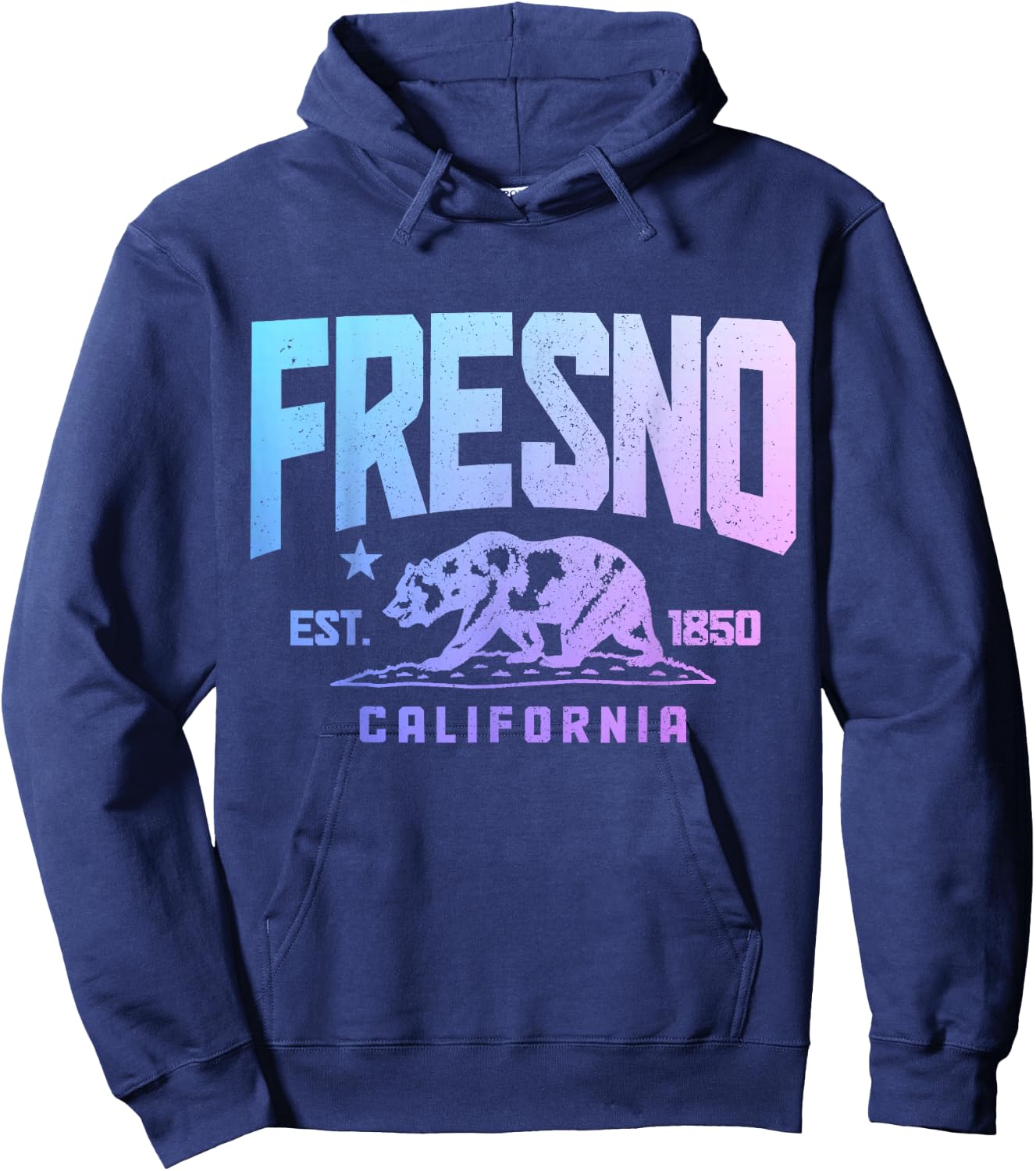 Fresno, California, California, 1850 Pride Vintage Hoodie - Hoodie | Navy