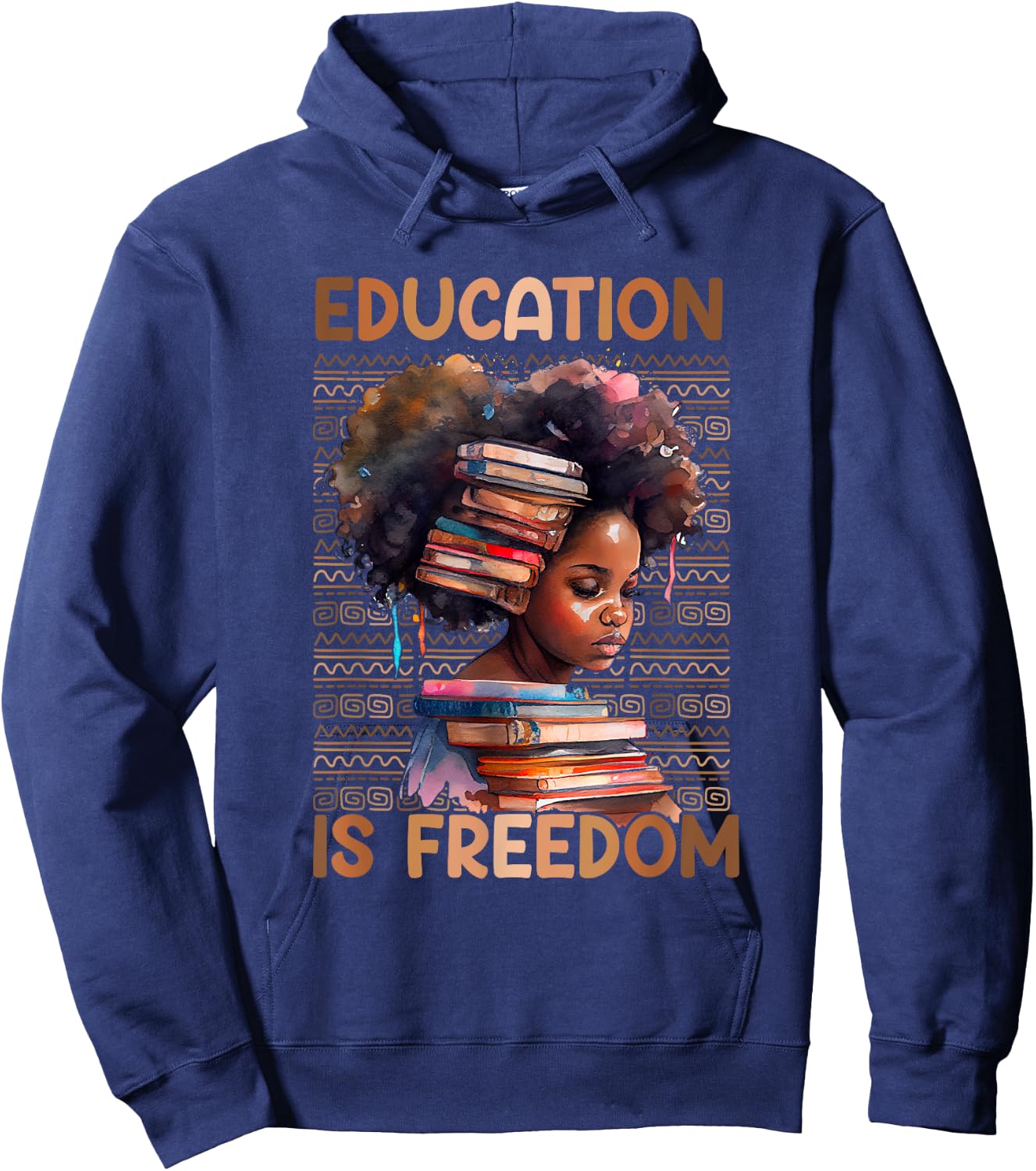 Education Is Freedom Teacher Women Black History Month Hoodie - Hoodie | Navy