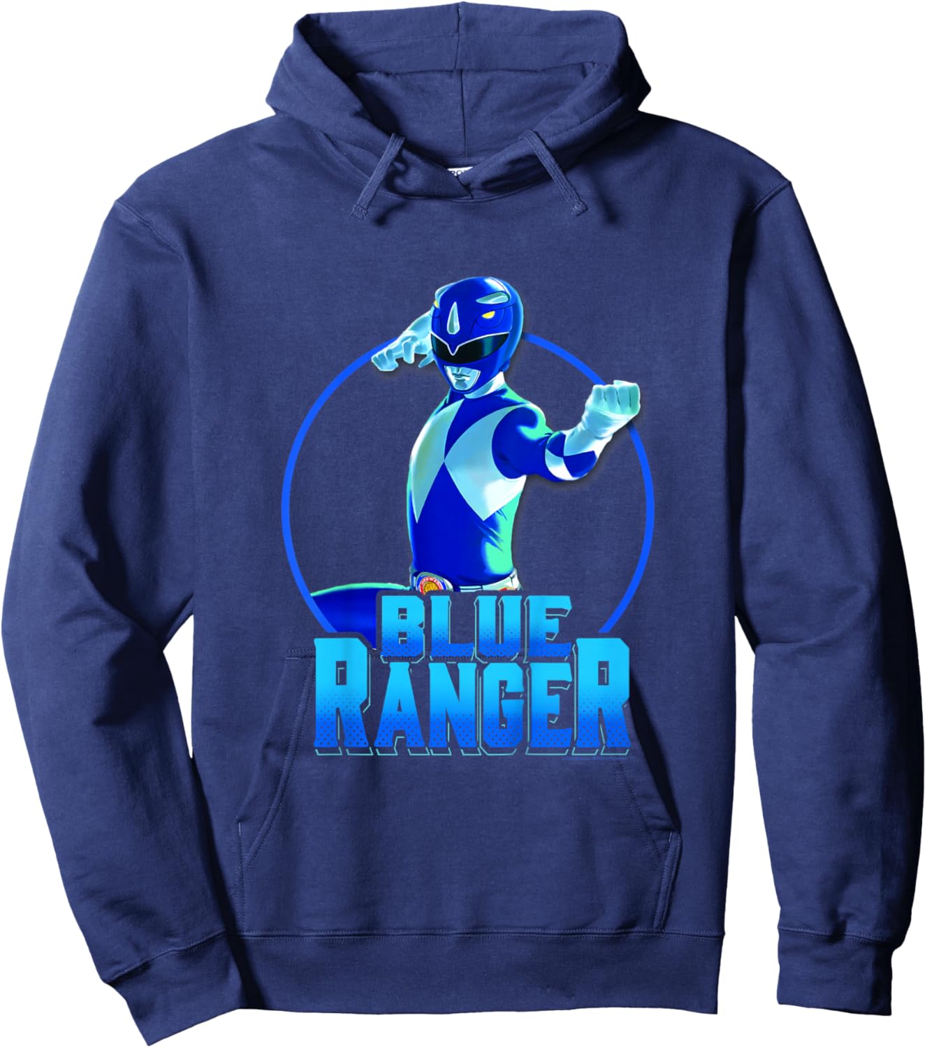 Kids Power Rangers Blue Ranger Power Pose Shot Hoodie - Hoodie | Navy