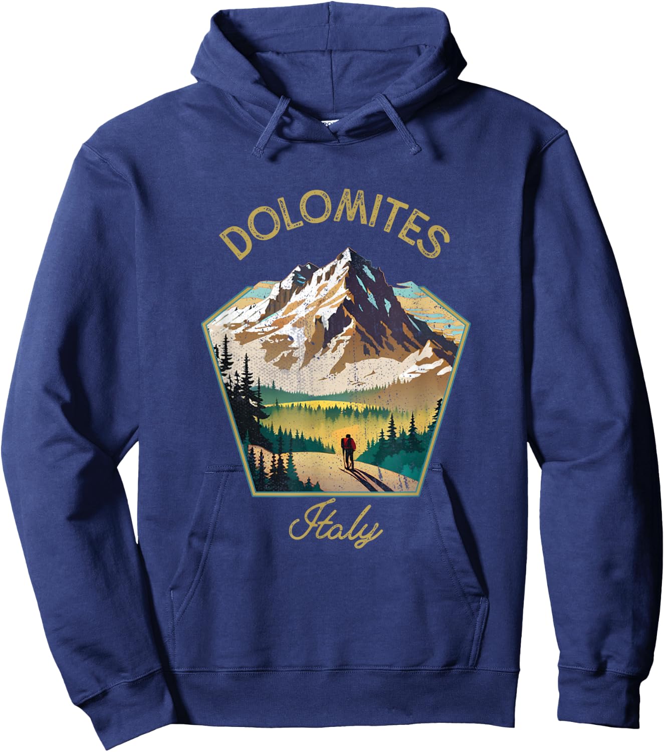 Dolomites Retro Clothing - Dolomites Souvenir Hoodie - Hoodie | Navy