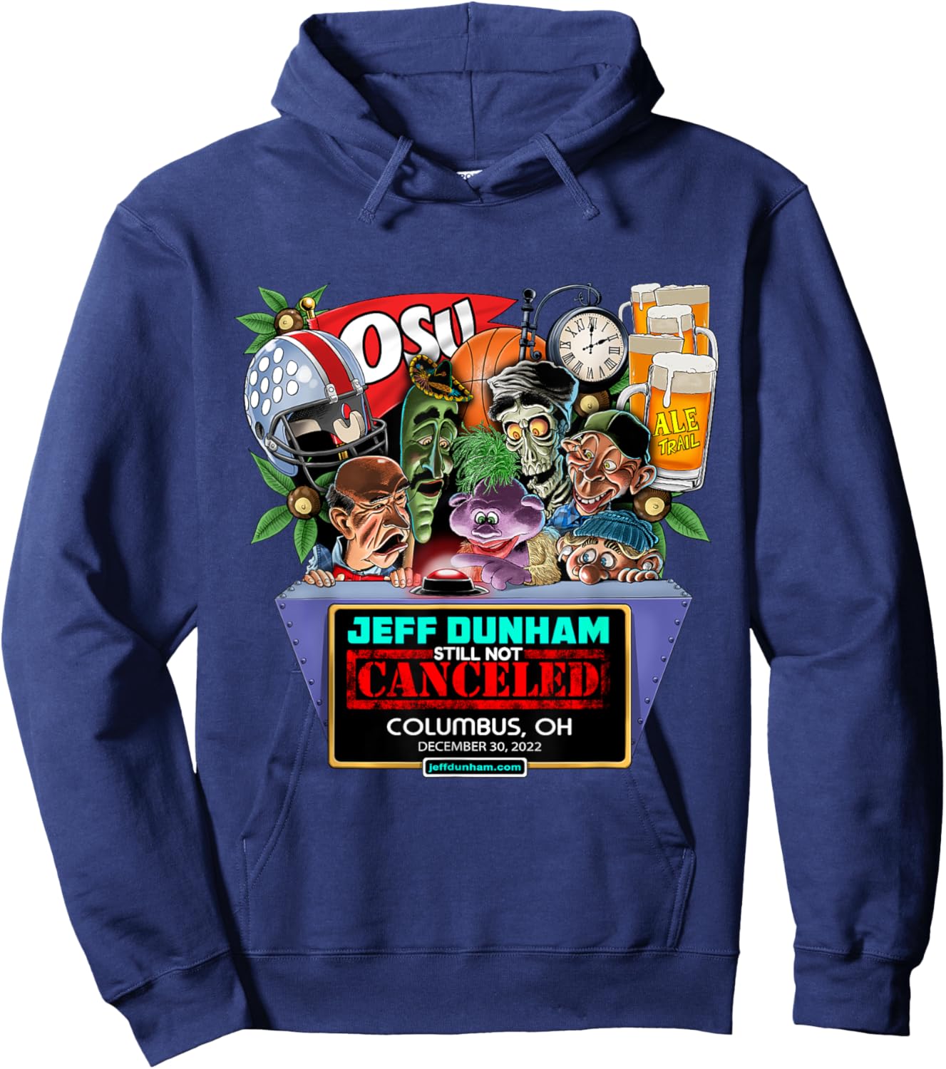 Jeff Dunham Columbus, OH (2022) Hoodie - Hoodie | Navy