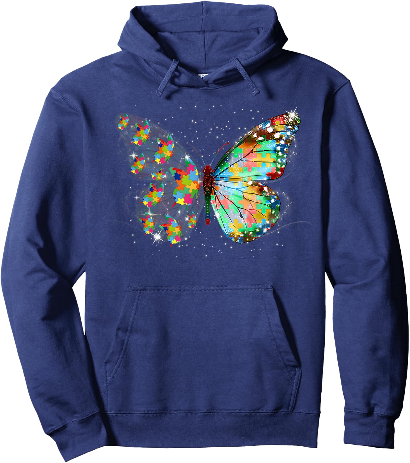 Autism Awareness Kindness Butterfly Peace Lover Men Women Hoodie - Hoodie | Navy