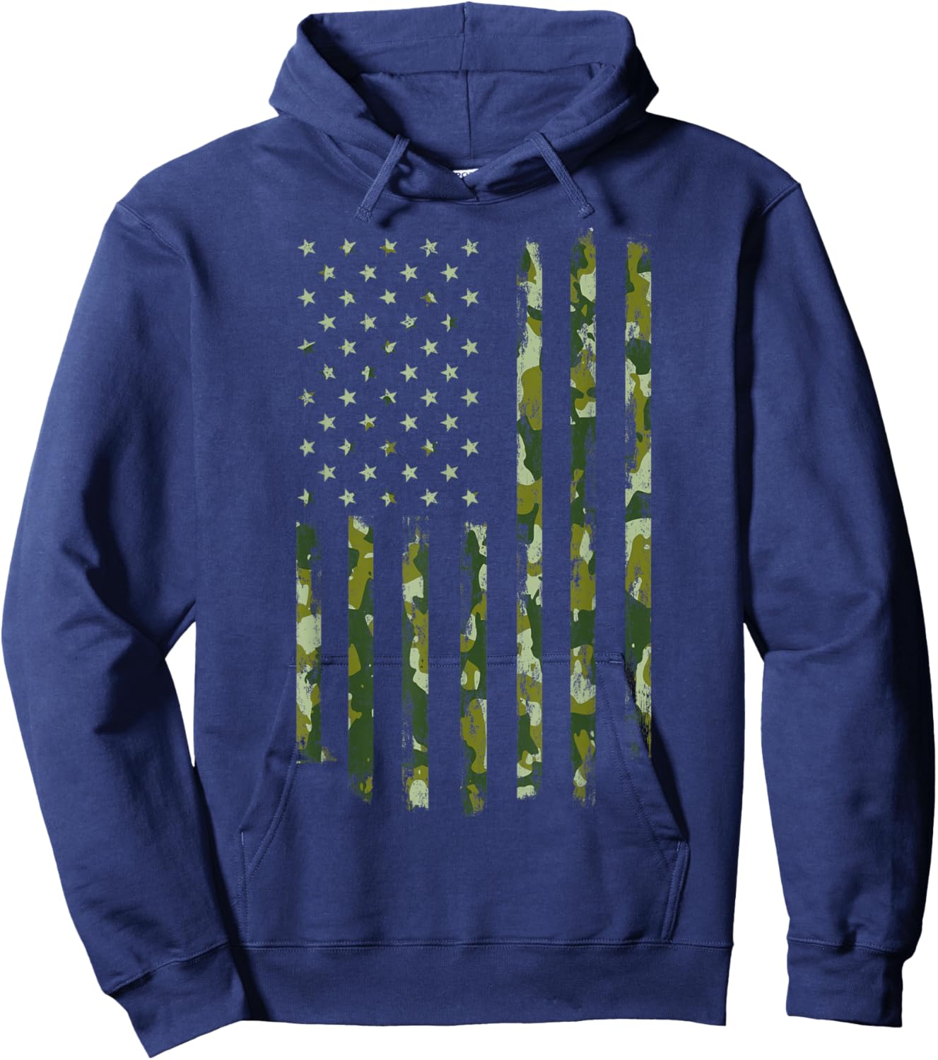Camo American Flag USA Camouflage Men Boys Women Girls Kids Hoodie - Hoodie | Navy