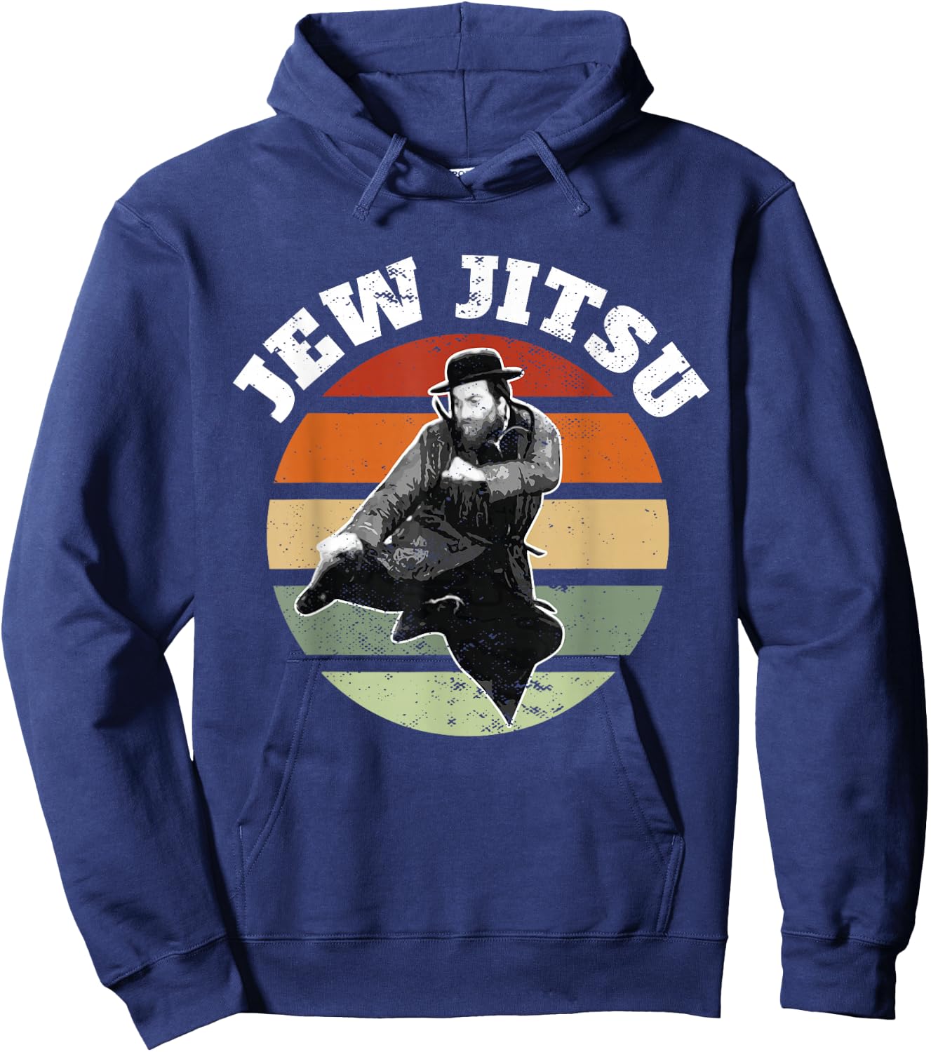 Jew Jitsu Funny Jewish Rabbi Martial Arts BJJ Jiu Jitsu Hoodie - Hoodie | Navy
