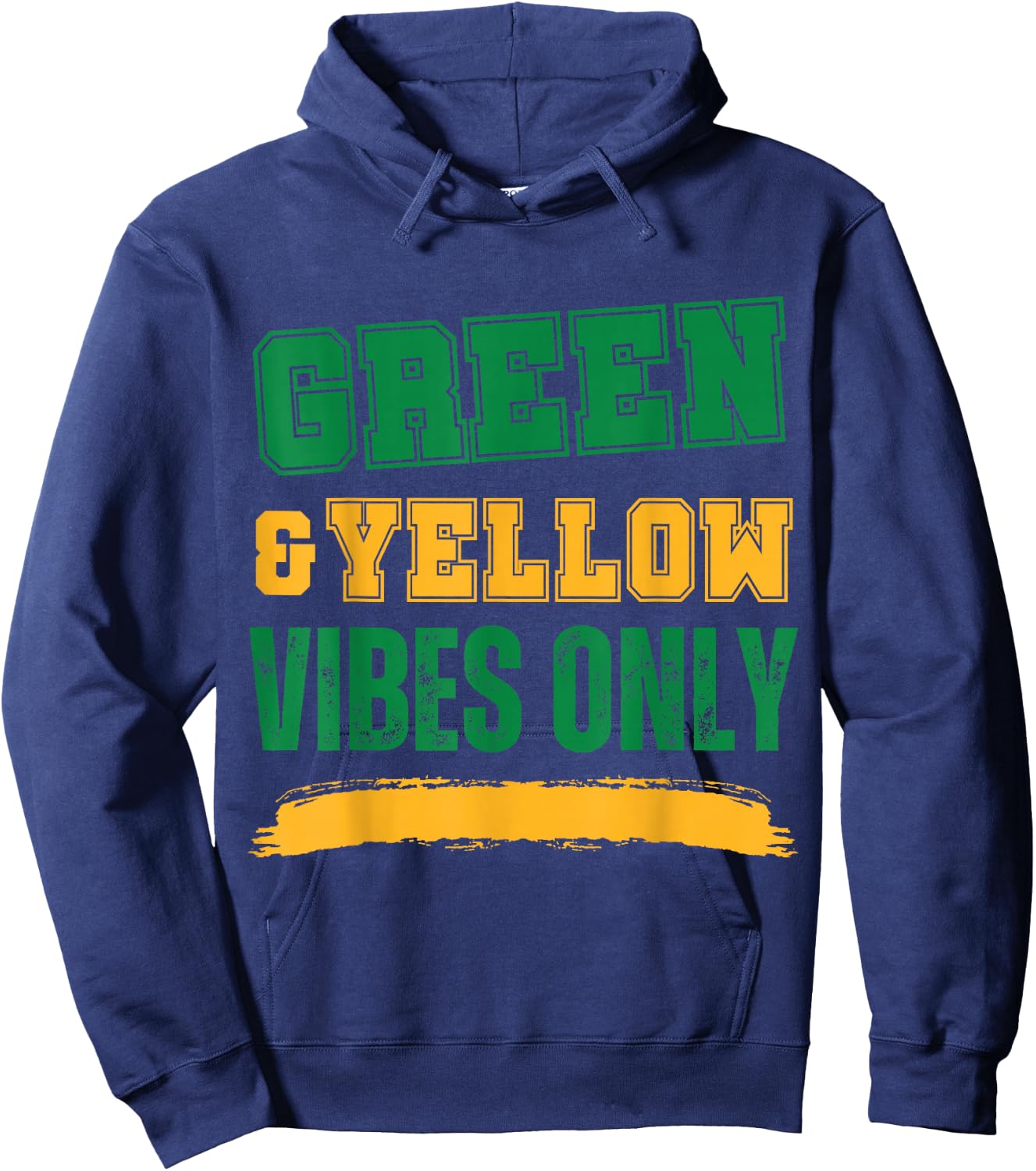 Green and Yellow Game Day Hoodie - Hoodie | Navy