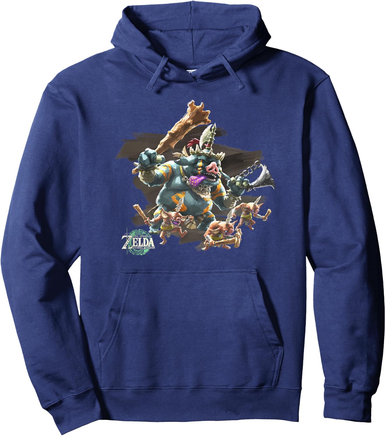 The Legend of Zelda Tears of The Kingdom Boss Bokoblin Hoodie - Hoodie | Navy