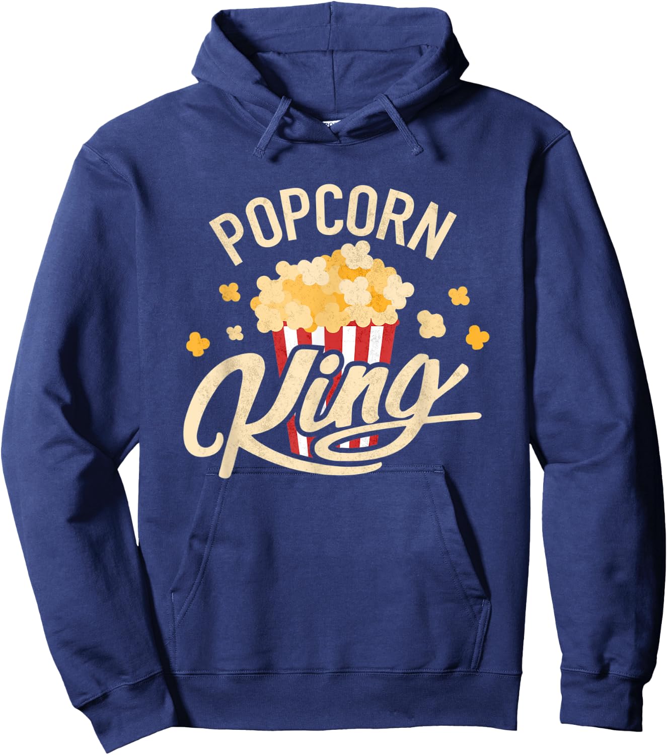 Funny Popcorn King Cute Snack Cinema Men Boys Kids Costume Hoodie - Hoodie | Navy