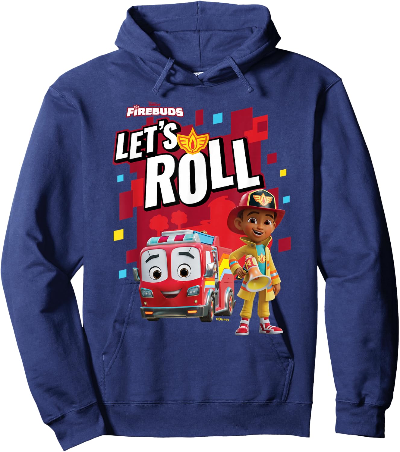 Disney Junior Firebuds Bo and Flash Fire Truck Let’s Roll Hoodie - Hoodie | Navy
