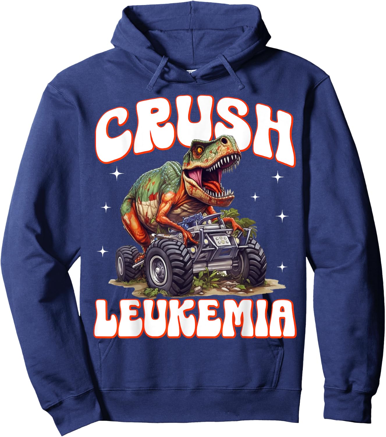 Crush Leukemia Awareness Cure Blood Cancer Fighter Kids Hoodie - Hoodie | Navy