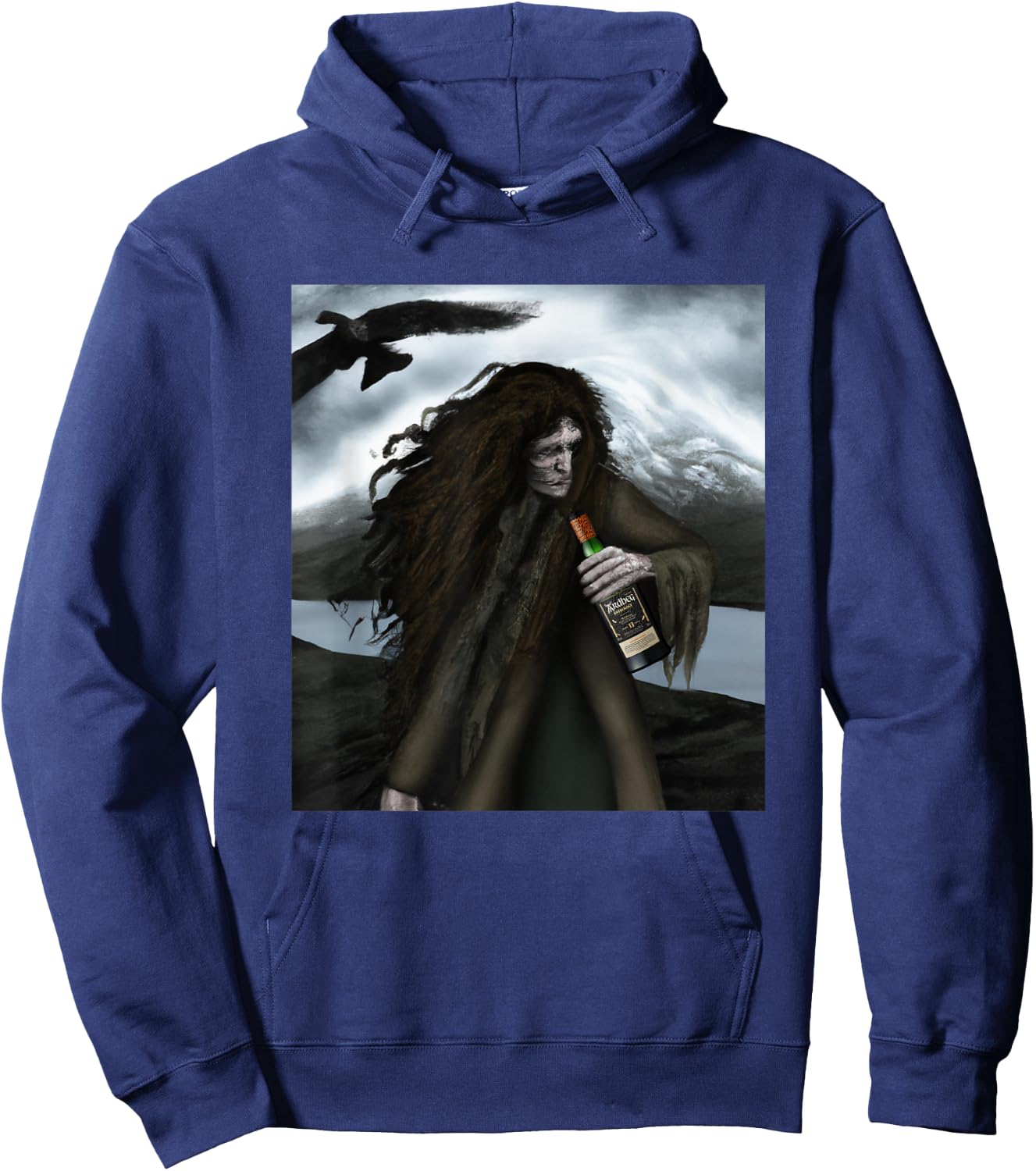 MonnemBlue Ardbeg The Harpy's Tale -Adults Black Short Sleeve Small Hoodie - Hoodie | Navy