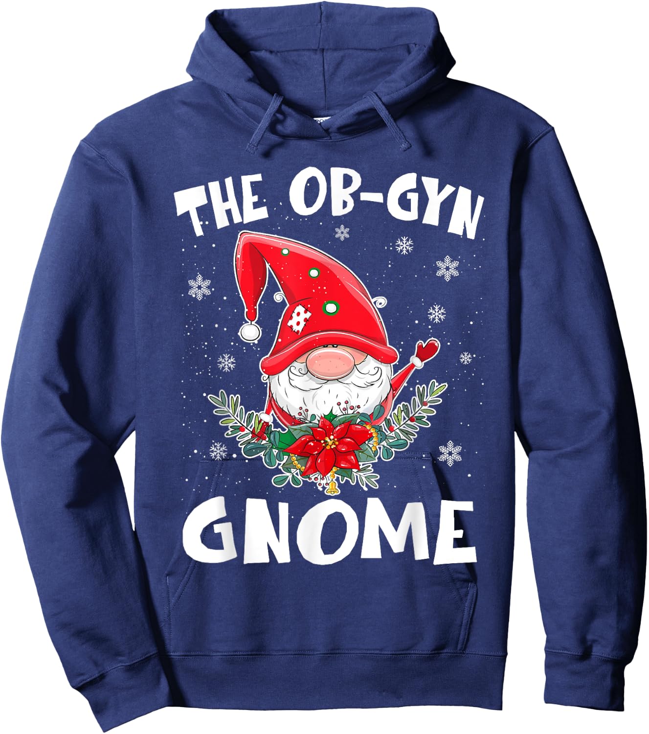 The OB-Gyn Gnome Christmas Matching OBGYN Nurse Hoodie - Hoodie | Navy