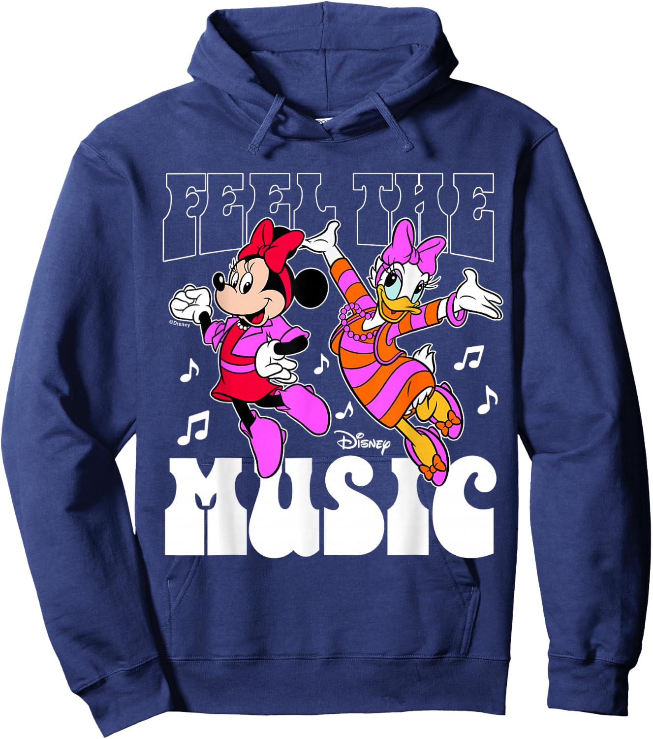 Minnie Mouse Daisy Duck - Feel The Music Hoodie - Hoodie | Navy