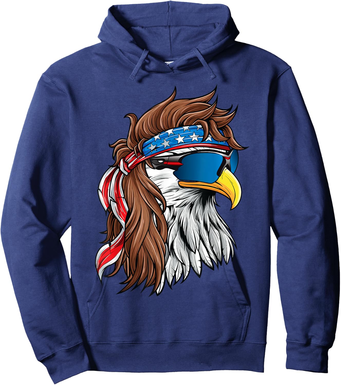Patriotic Eagle Shirt 4th of July USA American Flag Hoodie - Hoodie | Navy