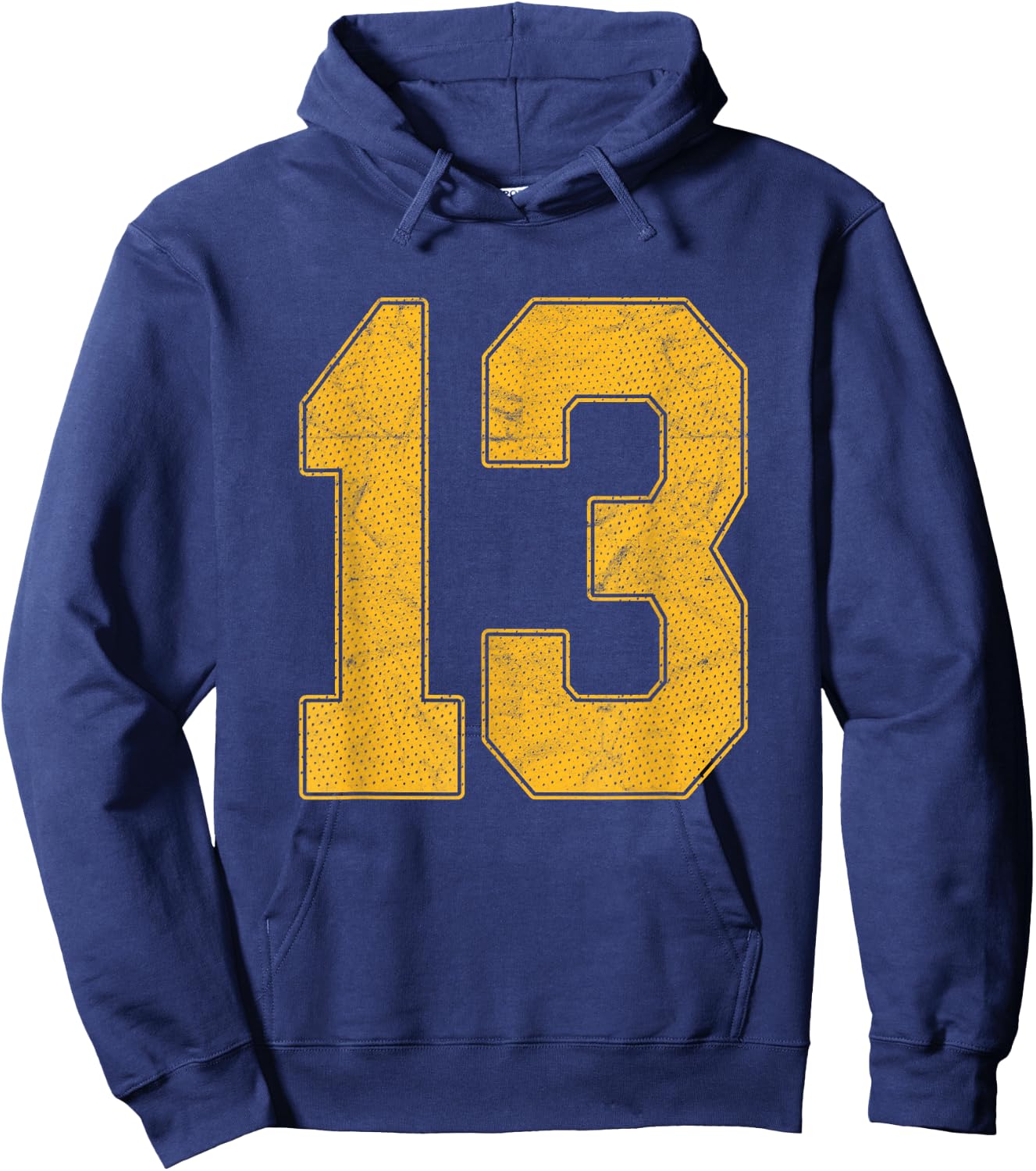 Number 13 Numbered Uniform Sports Team Jersey 13th Birthday Hoodie - Hoodie | Navy